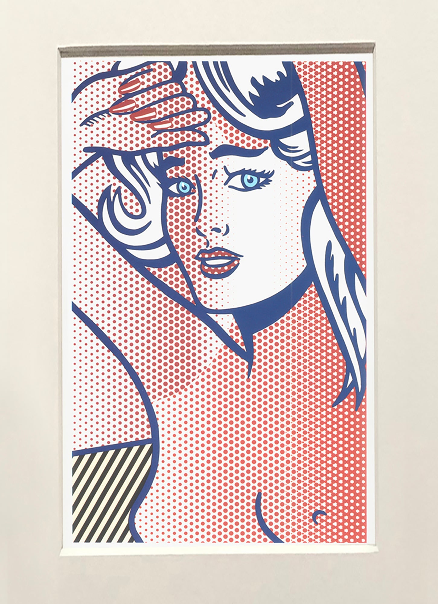 Roy Lichtenstein - Figure with Blue Hair, State 1 - 1997 Offset Lithograph 11" x 8.5" - 2