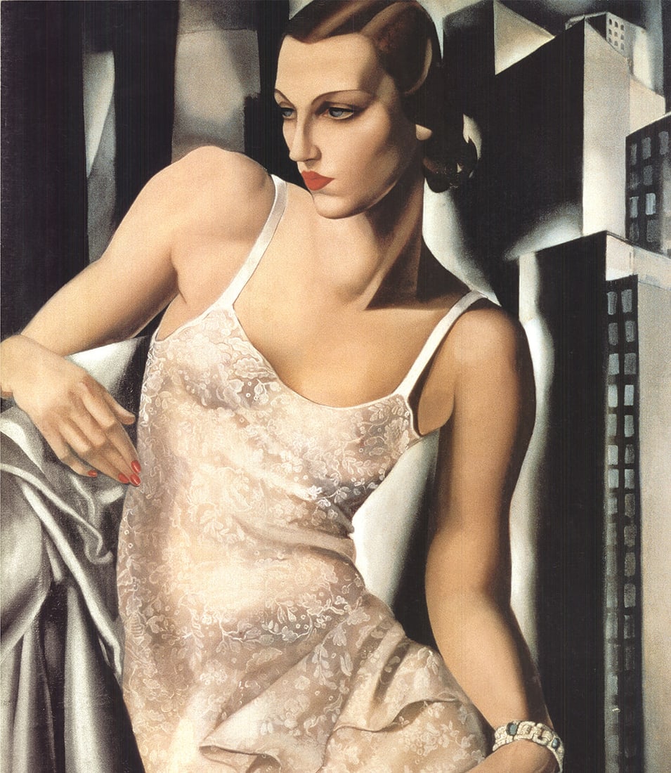 Tamara de Lempicka - Portrait De Madame Allan Bott - 2001 Offset Lithograph 51.25" x 30.25" - 2