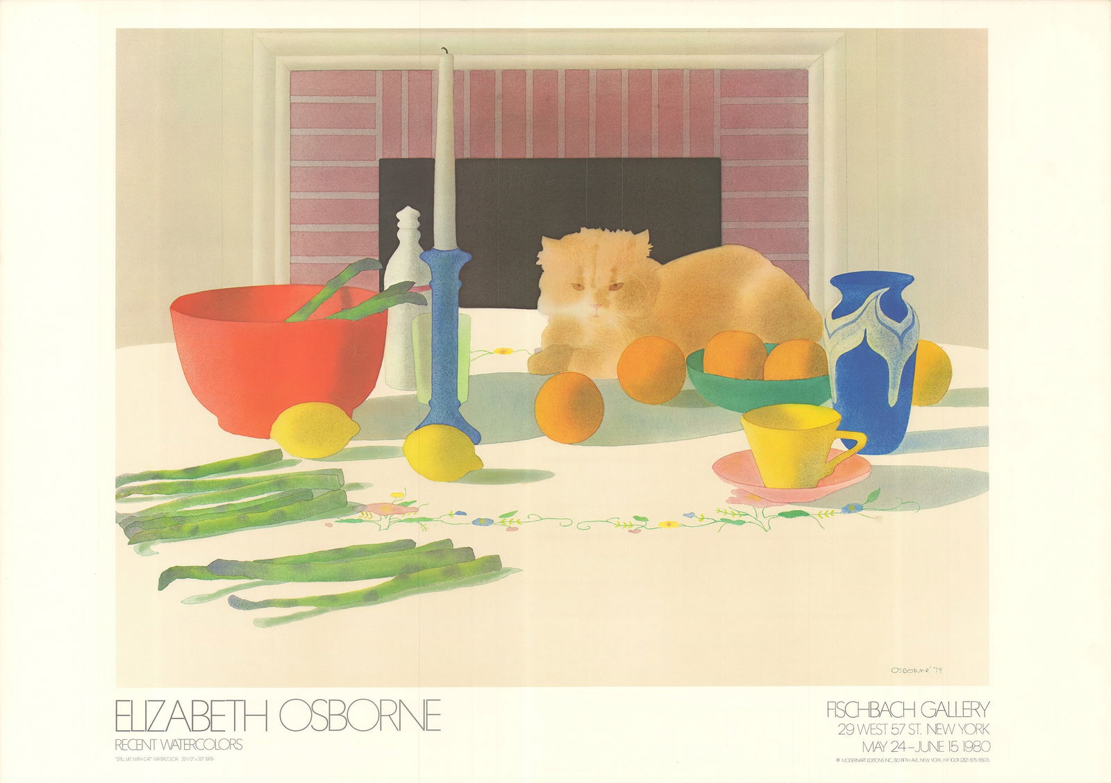 Elizabeth Osborne - Recent Watercolors - 1980 Offset Lithograph 25.25" x 36" (1 of 4)