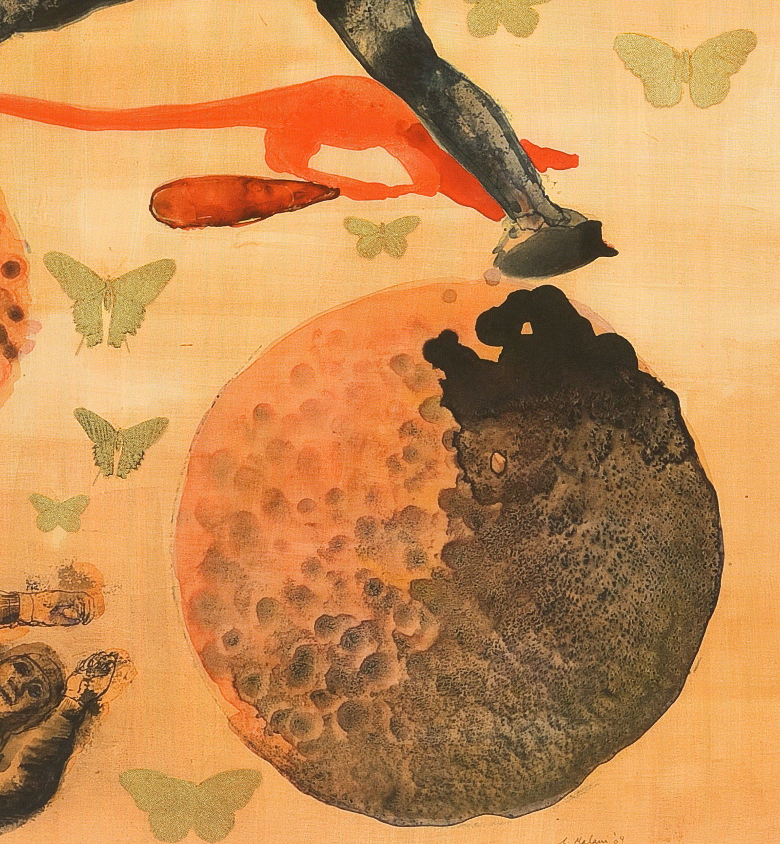 Nalini Malani - Roland Garros French Open - 2010 Offset Lithograph 31.75" x 23.75" - 4