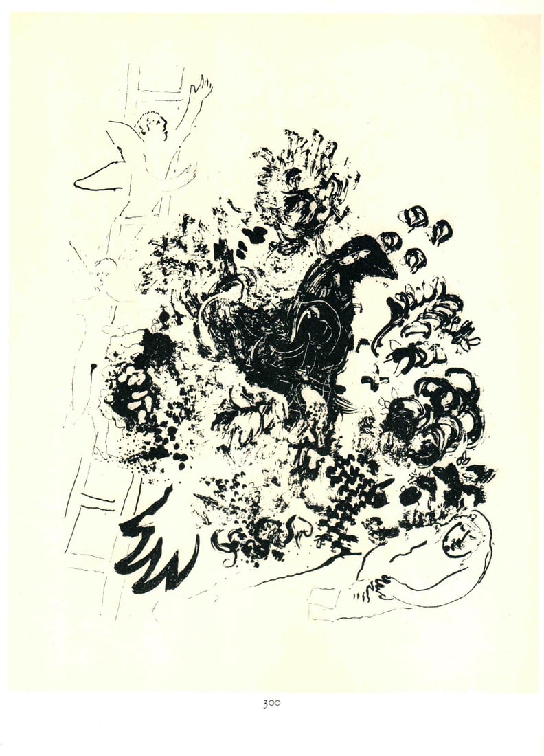Marc Chagall - Songe d'un Amoureux - 1963 Offset Lithograph 12.5" x 9.75": Title: Marc Chagall - Songe d'un Amoureux - 1963 Offset Lithograph 12.5" x 9.75" Description: "Songe d'un Amoureux" by Marc Chagall, 1963 Unsigned Offset Lithograph. Paper size is 12.5 x 9.75 inches,