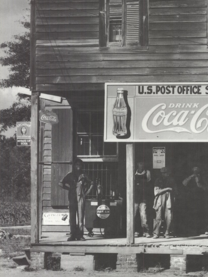 Artist Unknown - Southern Cross Road Grocery Store and Gas Pump - 1994 Offset Lithograph 31.5" x - 2