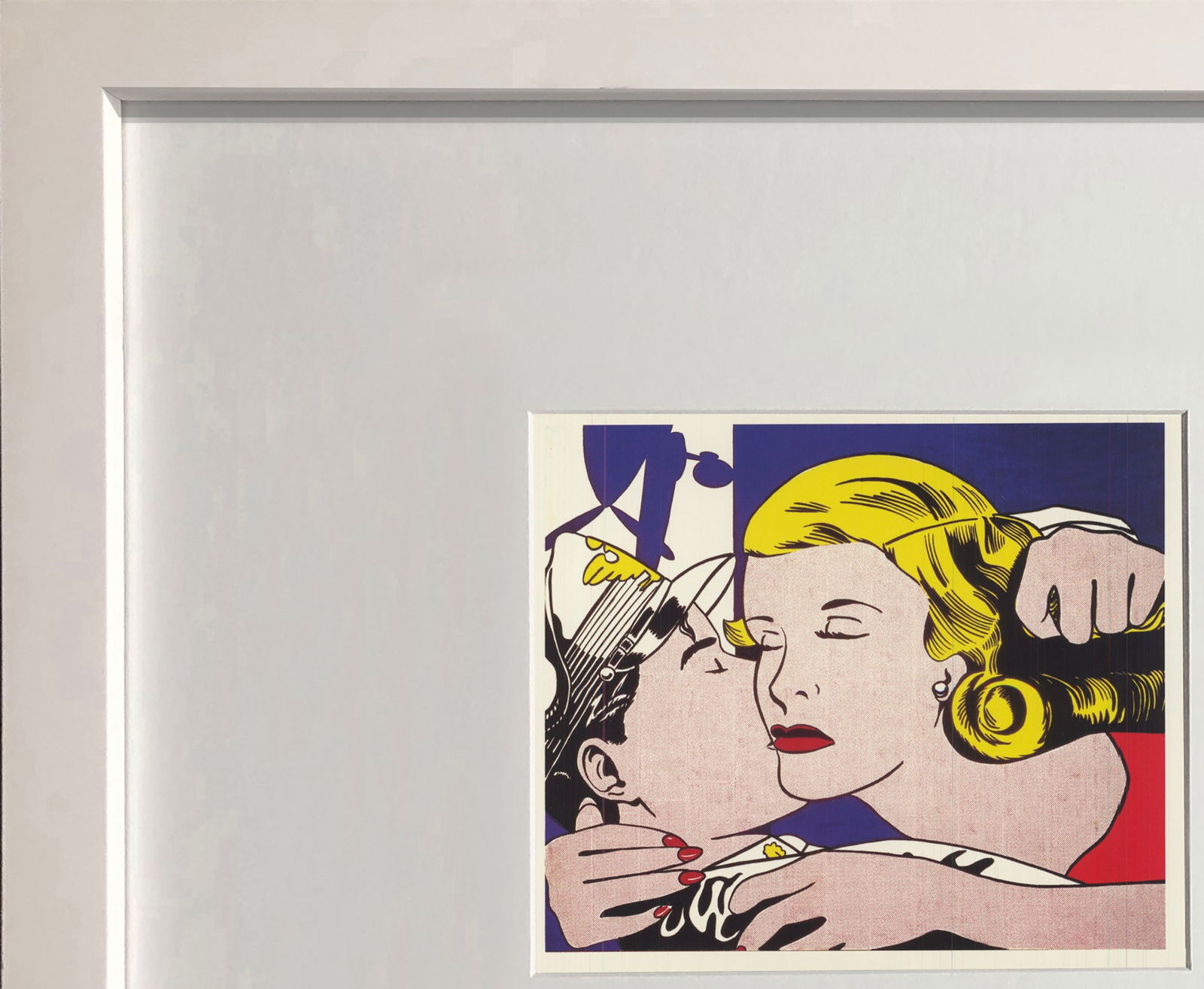 Roy Lichtenstein - The Kiss - 1993 Offset Lithograph 4.25" x 6" - 3