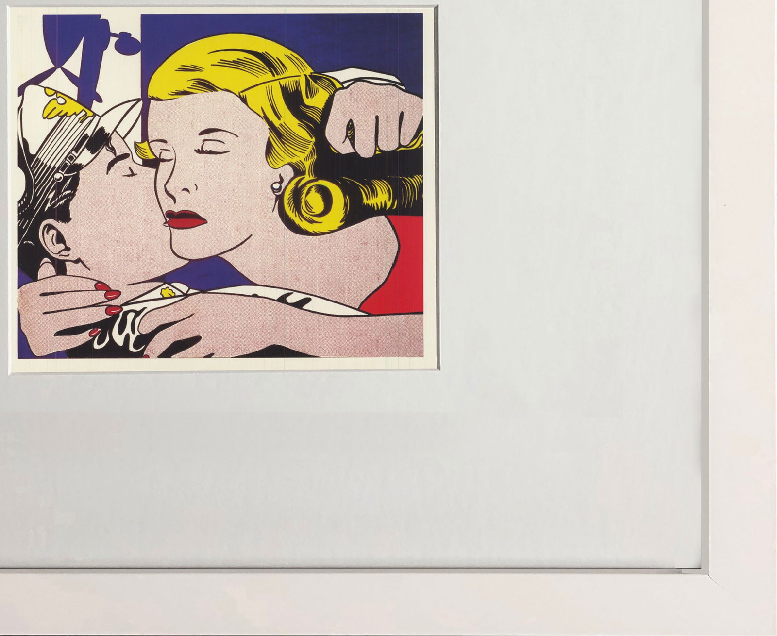 Roy Lichtenstein - The Kiss - 1993 Offset Lithograph 4.25" x 6" - 4