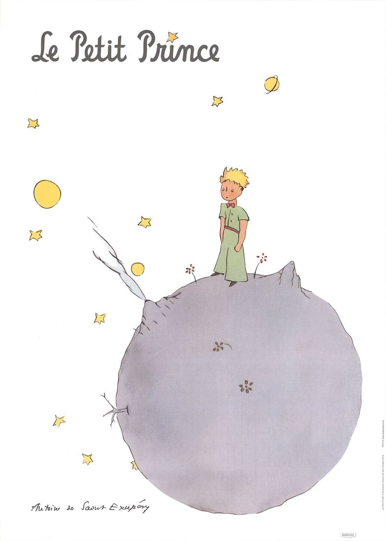 Antoine de Saint Exupery - The Little Prince and his Asteroid - 2015 Offset Lithograph 27.5" x: Title: Antoine de Saint Exupery - The Little Prince and his Asteroid - 2015 Offset Lithograph 27.5" x 19.75" Description: "The Little Prince and his Asteroid" by Antoine de Saint Exupery, 2015 Unsigne