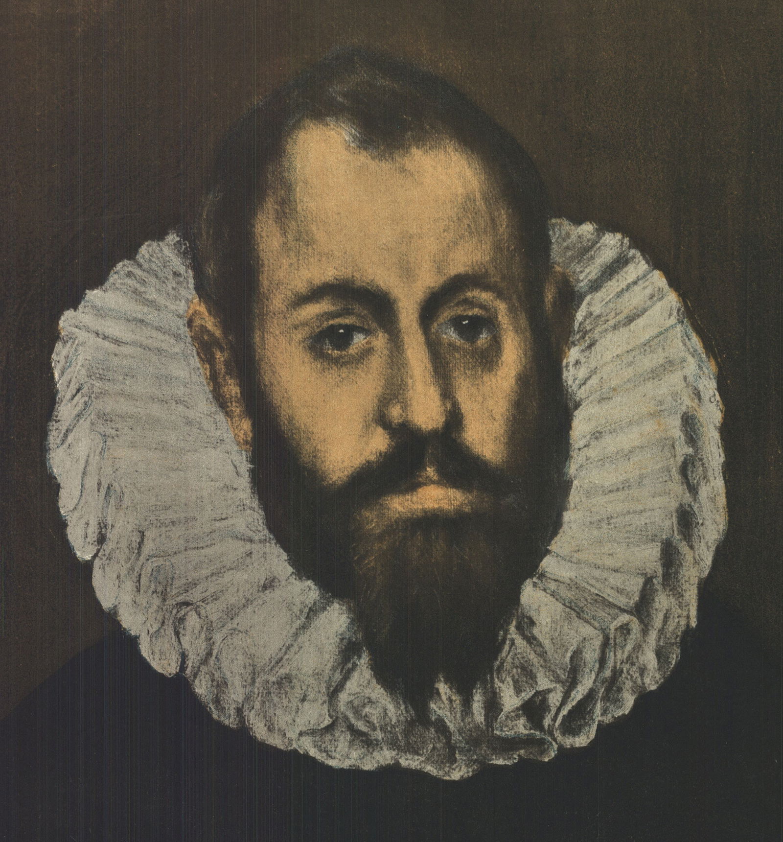 El Greco - The Nobleman with His Hand on His Chest - 1953 Lithograph 27.75" x 18.25" - 3