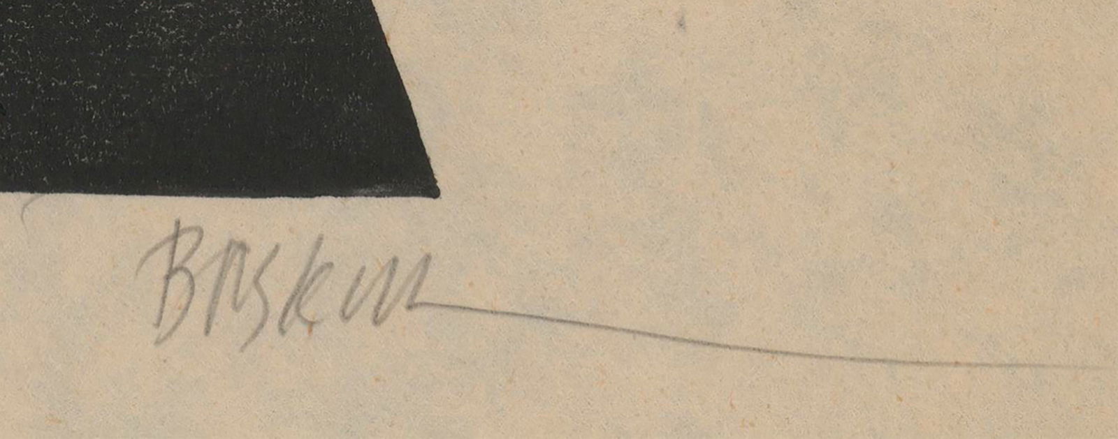 Leonard Baskin - The Tormented One - 1953 Woodblock - SIGNED 25.75" x 34" - 6