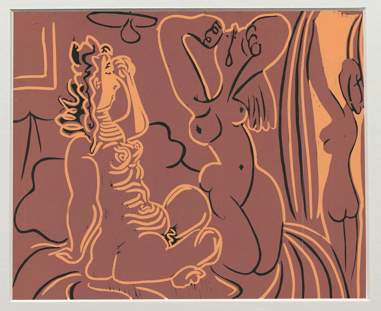 Pablo Picasso - Trois Femmes - 1971 Linocut 7.75" x 9.5" - 2