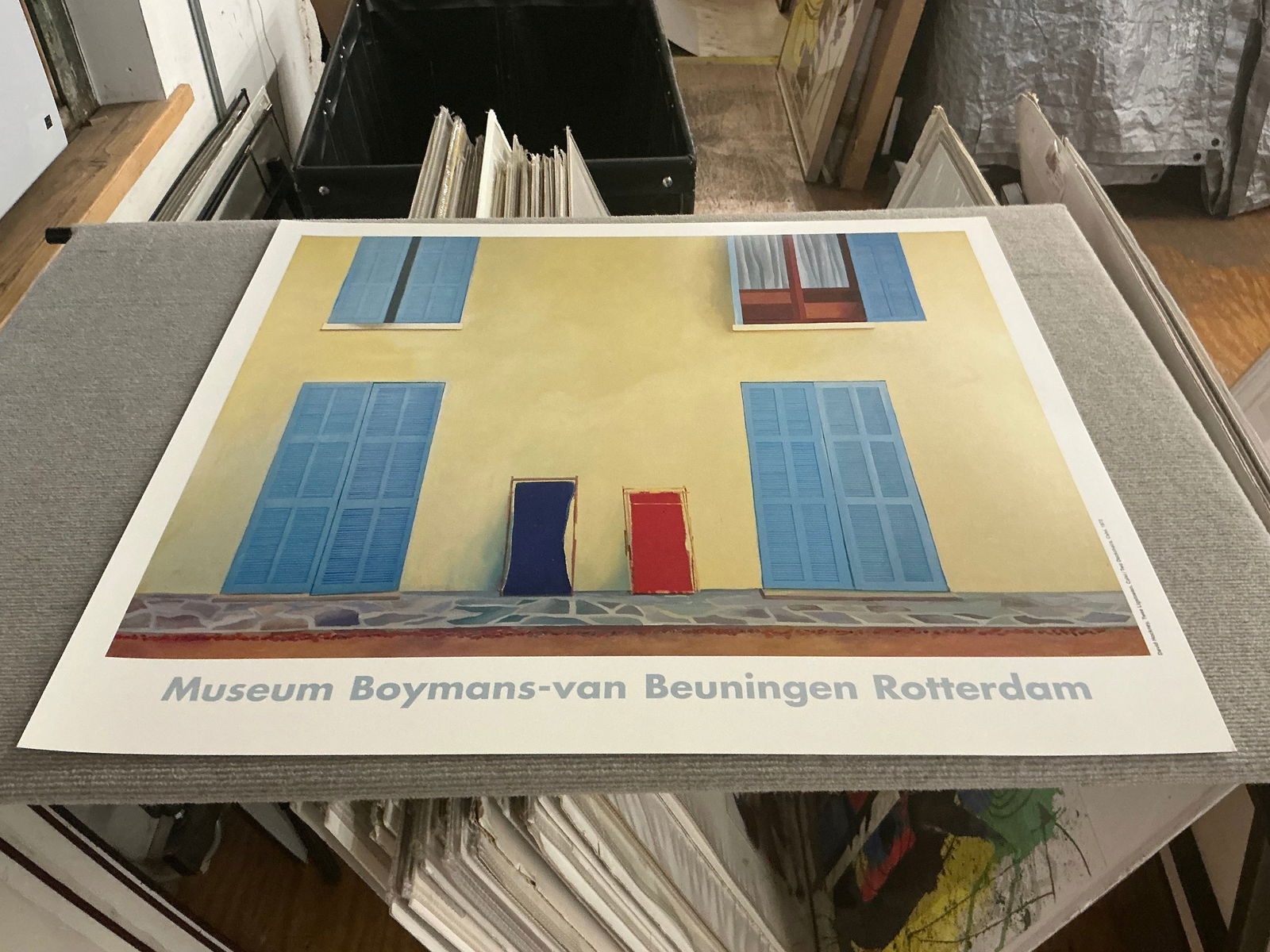 David Hockney - Two Deckchairs, Calvi - 1985 Offset Lithograph 30" x 33" - 5