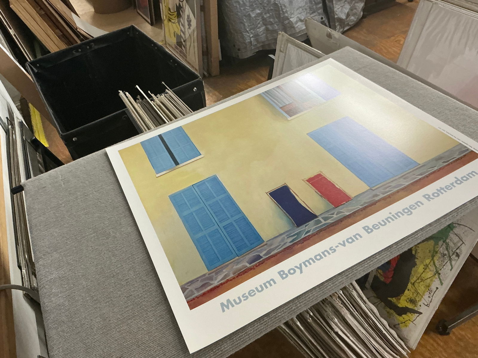 David Hockney - Two Deckchairs, Calvi - 1985 Offset Lithograph 30" x 33" - 6