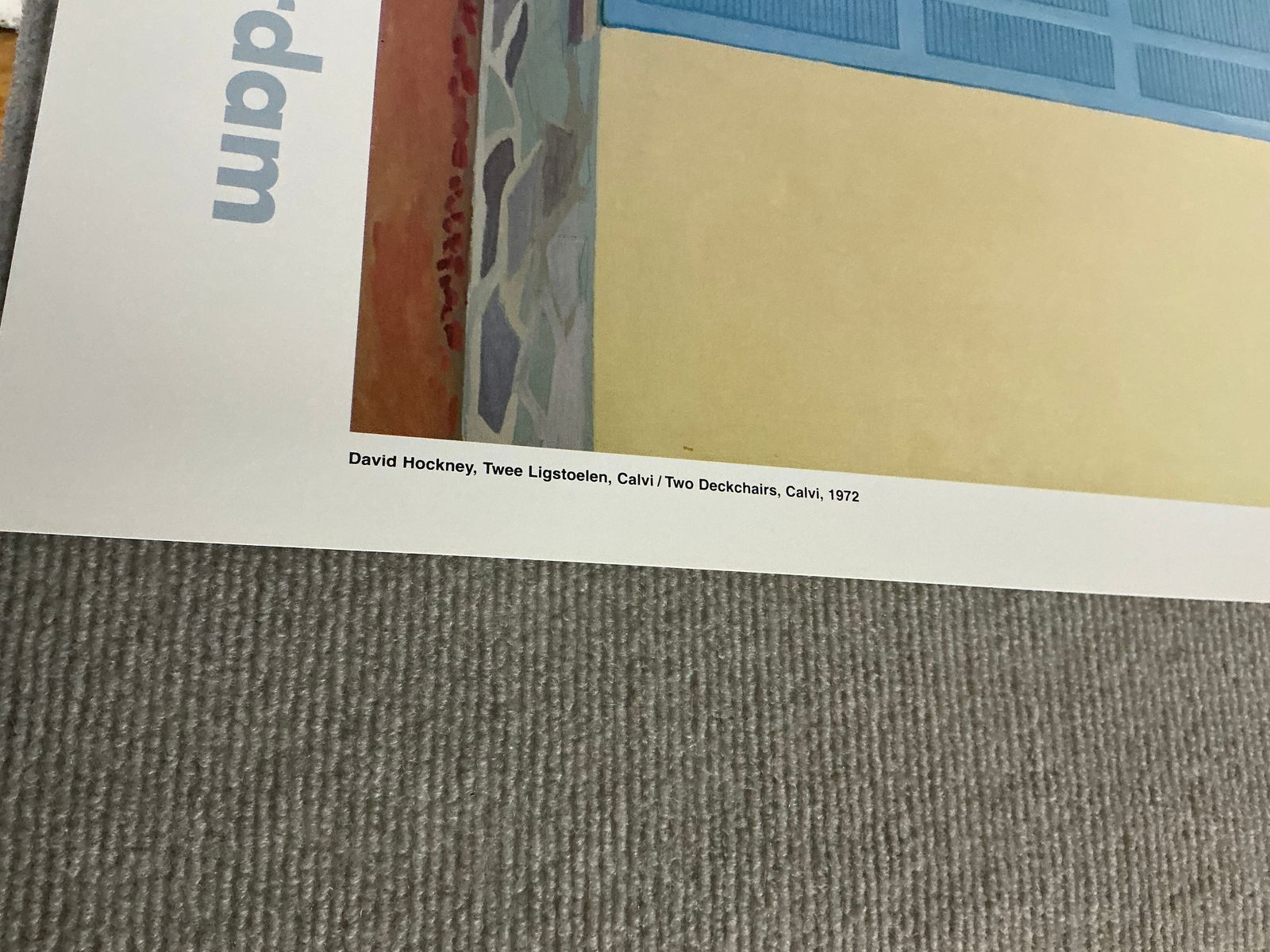 David Hockney - Two Deckchairs, Calvi - 1985 Offset Lithograph 30" x 33" - 8