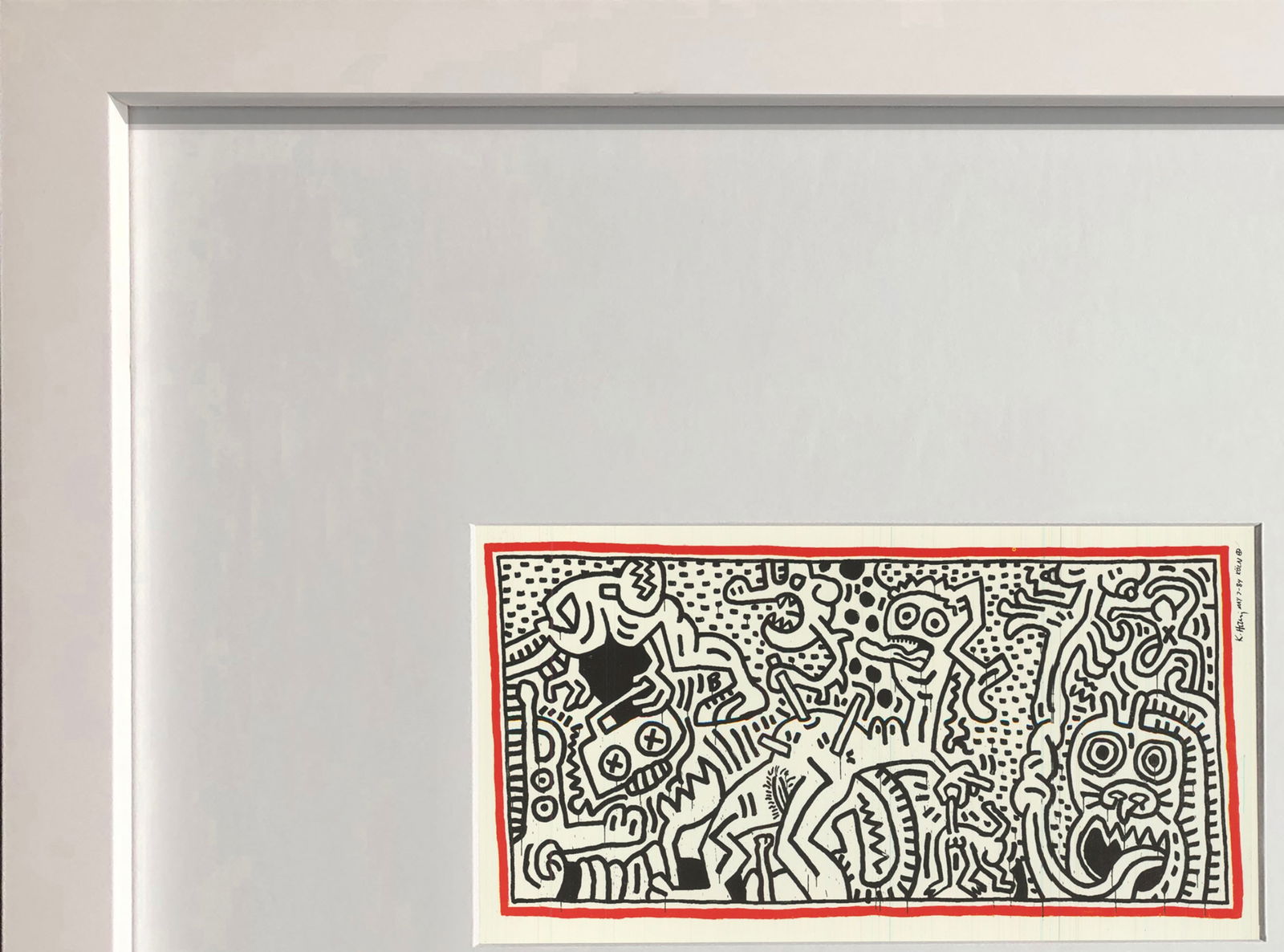 Keith Haring - Untitled - 1984 Offset Lithograph 4.25" x 6" - 3