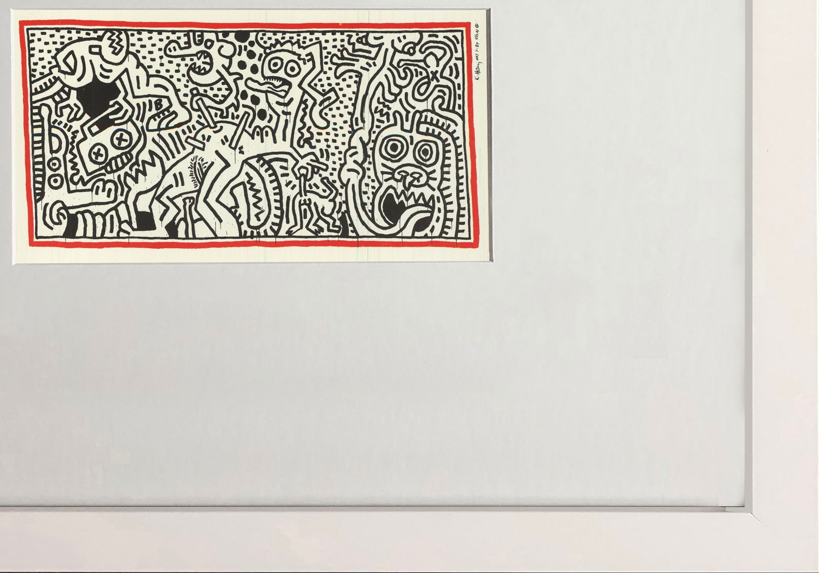 Keith Haring - Untitled - 1984 Offset Lithograph 4.25" x 6" - 4