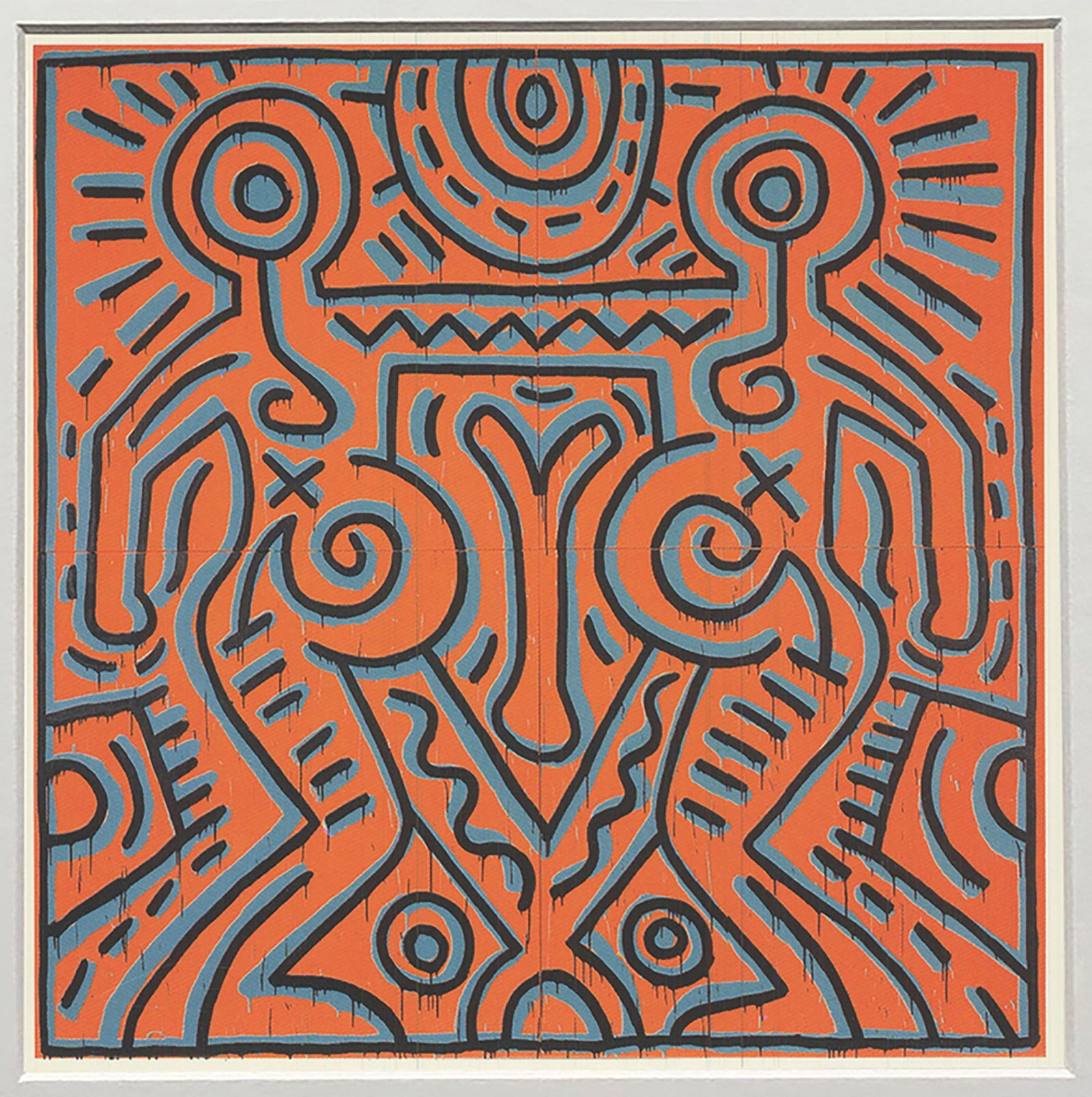 Keith Haring - Untitled, 1984 - 1984 Offset Lithograph 6" x 4.25" - 2