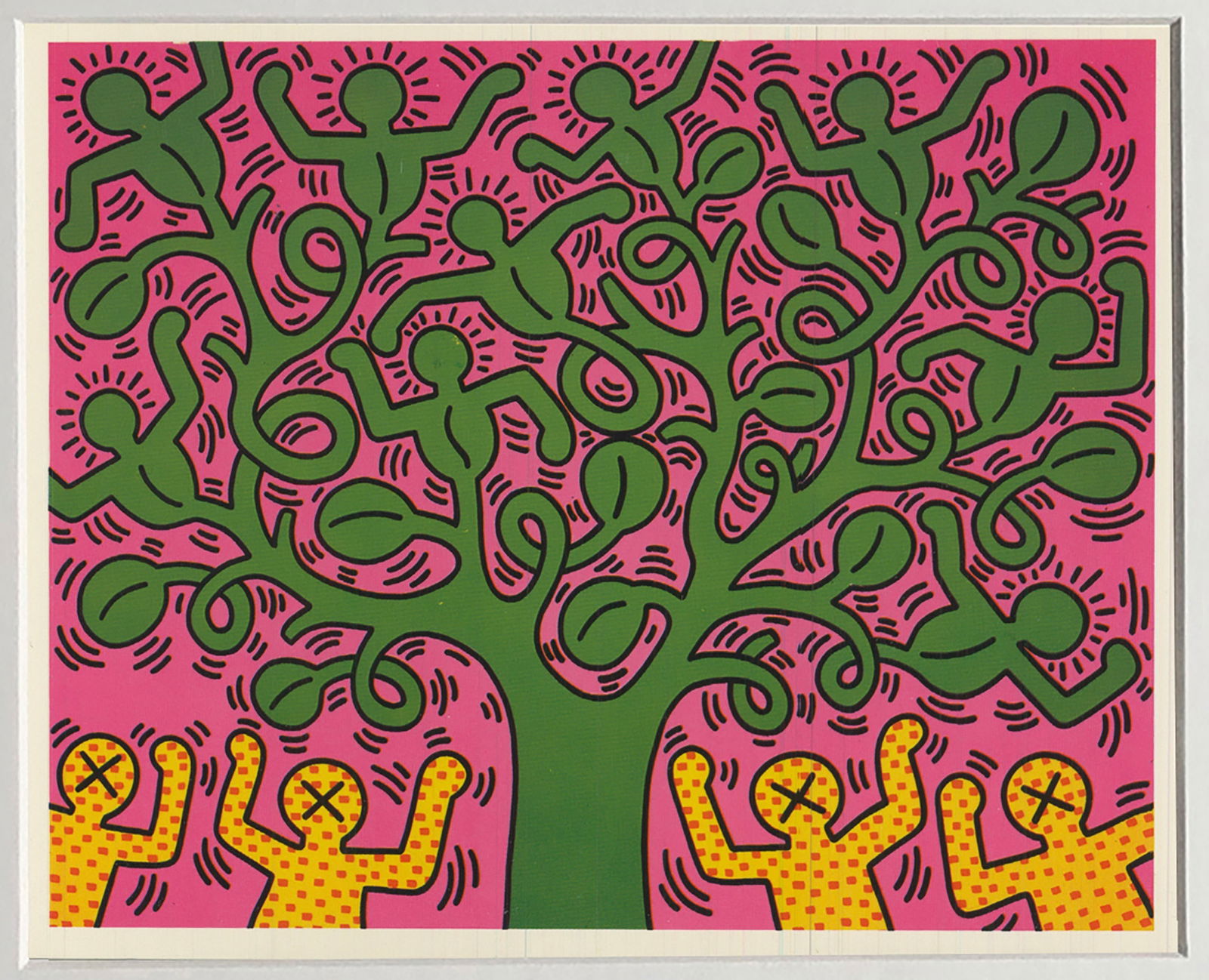 Keith Haring - Untitled, 1985 - 1992 Offset Lithograph 4.25" x 6" - 2