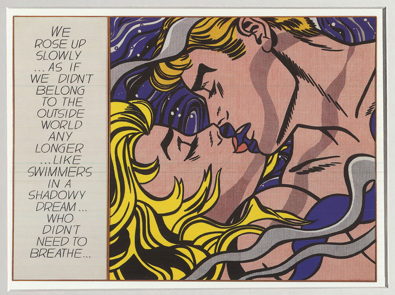 Roy Lichtenstein - We Rose Up Slowly - 1994 Offset Lithograph 4.75" x 6.5" - 2