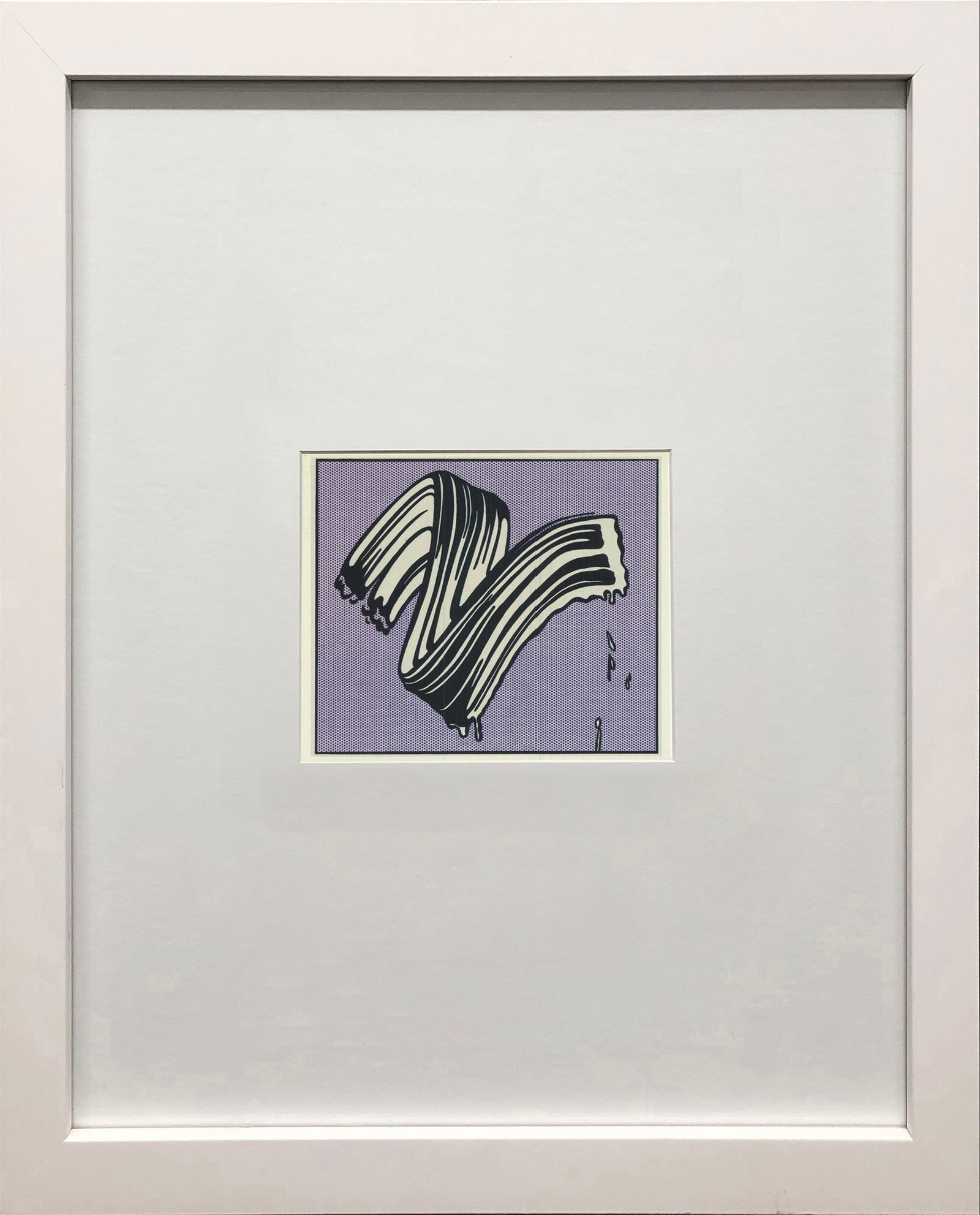 Roy Lichtenstein - White Brushstroke #1 - 1992 Offset Lithograph 4.25" x 6" (1 of 4)