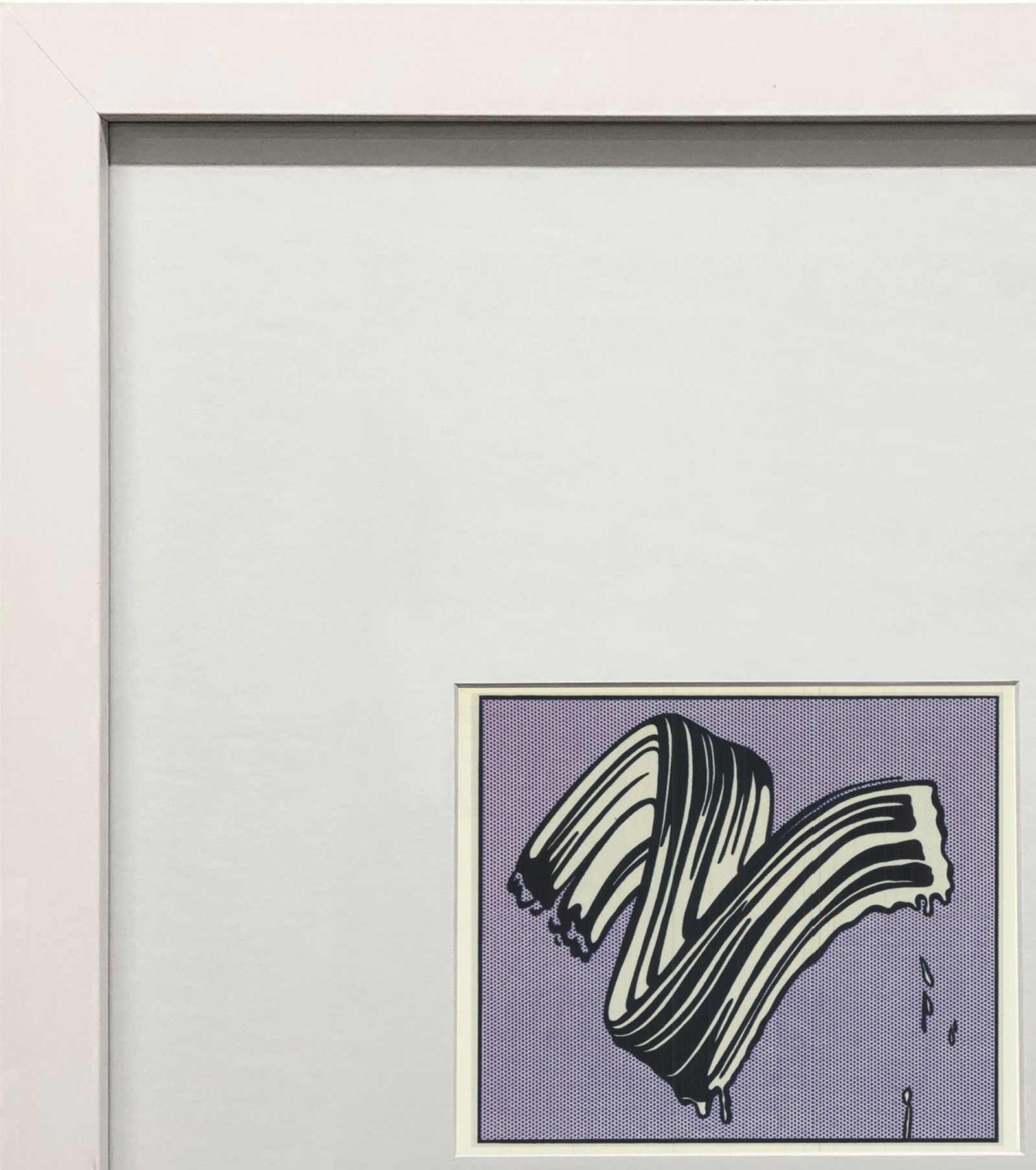 Roy Lichtenstein - White Brushstroke #1 - 1992 Offset Lithograph 4.25" x 6" - 3
