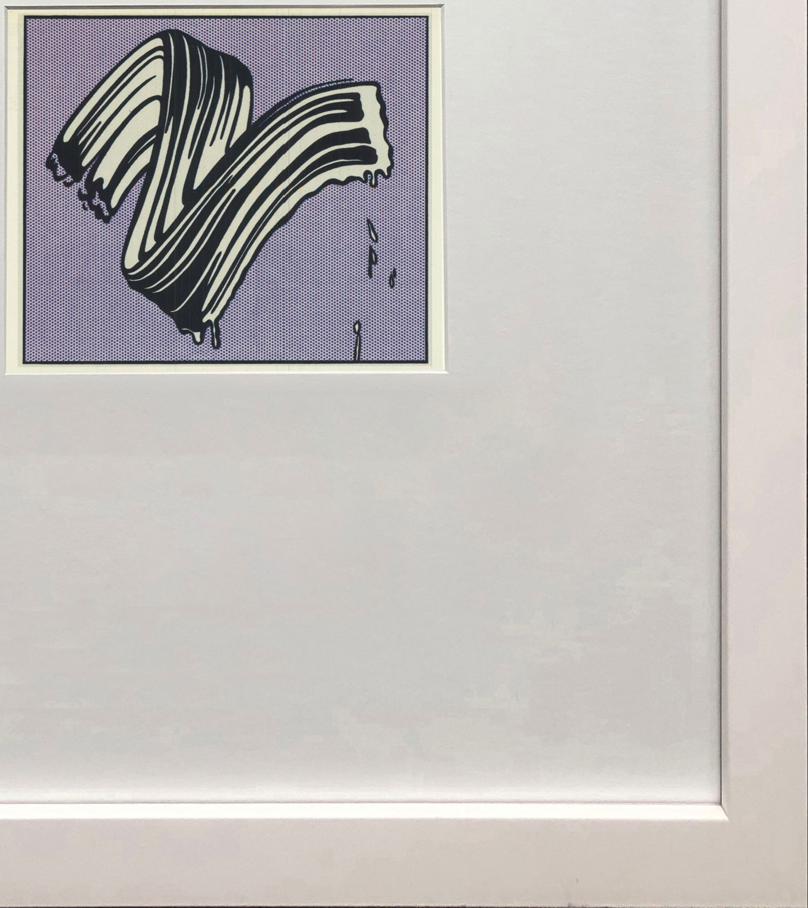 Roy Lichtenstein - White Brushstroke #1 - 1992 Offset Lithograph 4.25" x 6" - 4