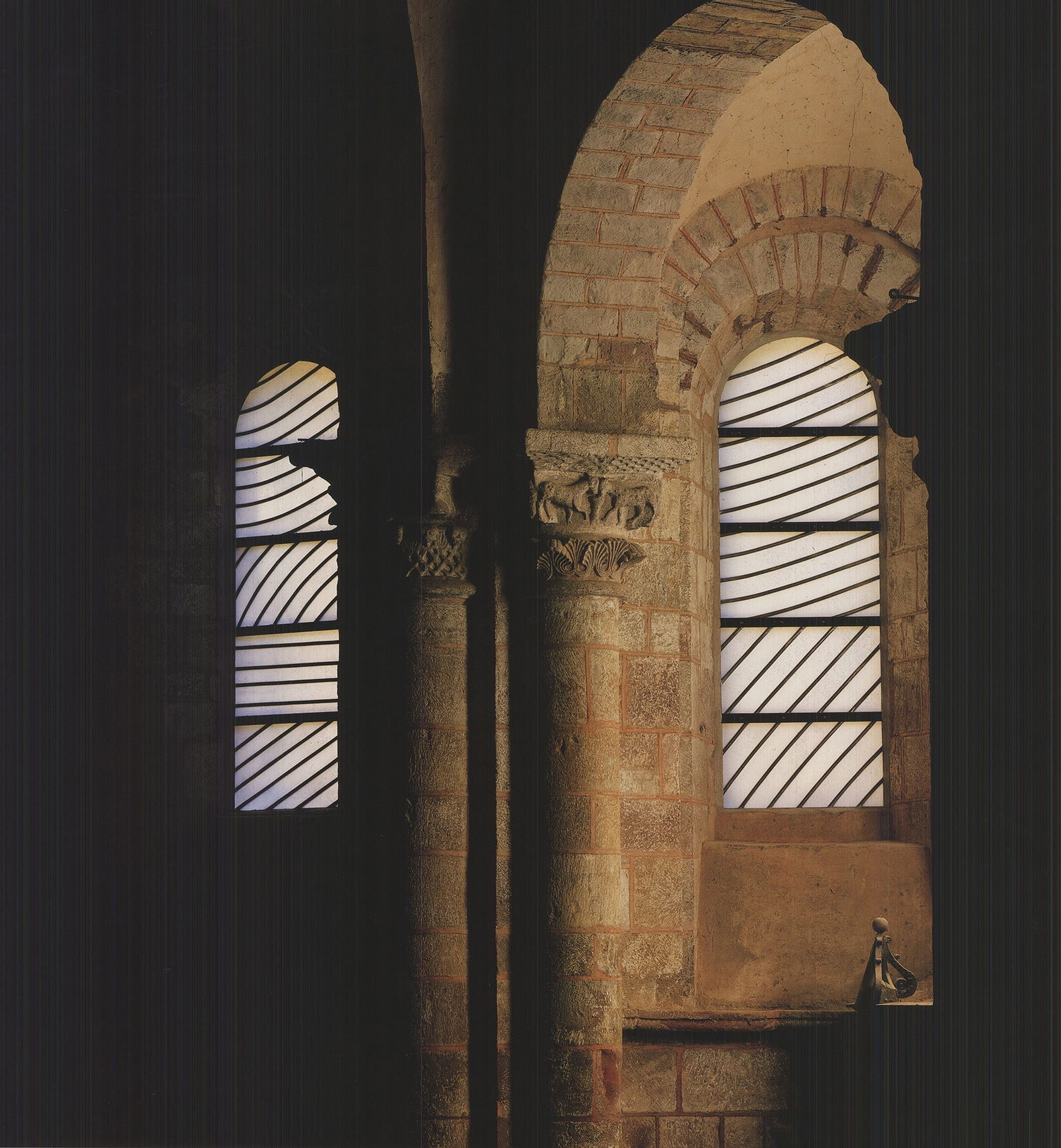 Pierre Soulages - Windows at Rodez - Offset Lithograph 25.5" x 23.75": Title: Pierre Soulages - Windows at Rodez - Offset Lithograph 25.5" x 23.75" Description: "Windows at Rodez" by Pierre Soulages, Unsigned Offset Lithograph. Paper size is 25.5 x 23.75 inches, with an