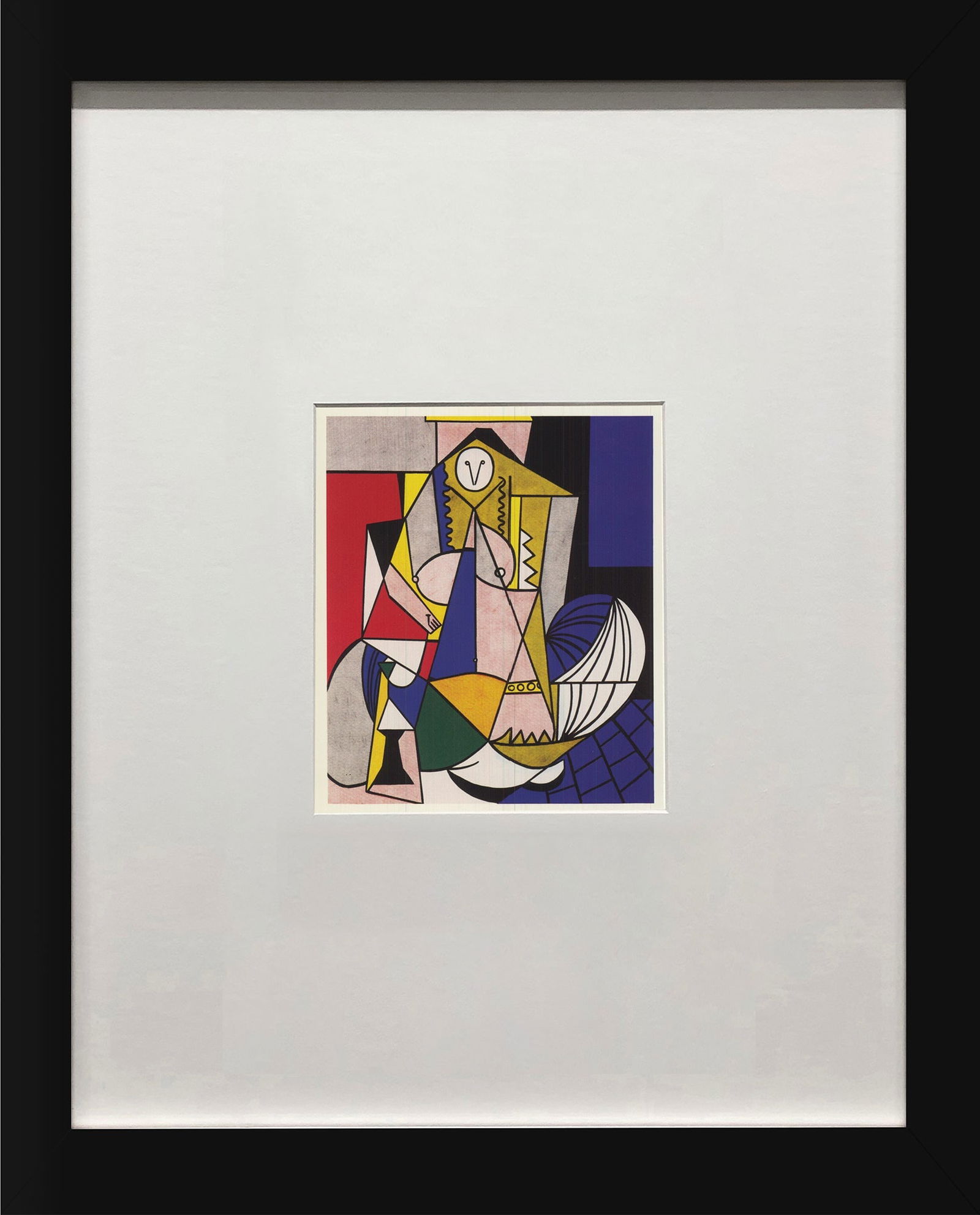 Roy Lichtenstein - Woman from Algiers - 1993 6" x 4.25": Title: Roy Lichtenstein - Woman from Algiers - 1993 6" x 4.25" Description: "Woman from Algiers" by Roy Lichtenstein, 1993 . Paper size is 6 x 4.25 inches, with an image size of 4.5 x 4 inches. The