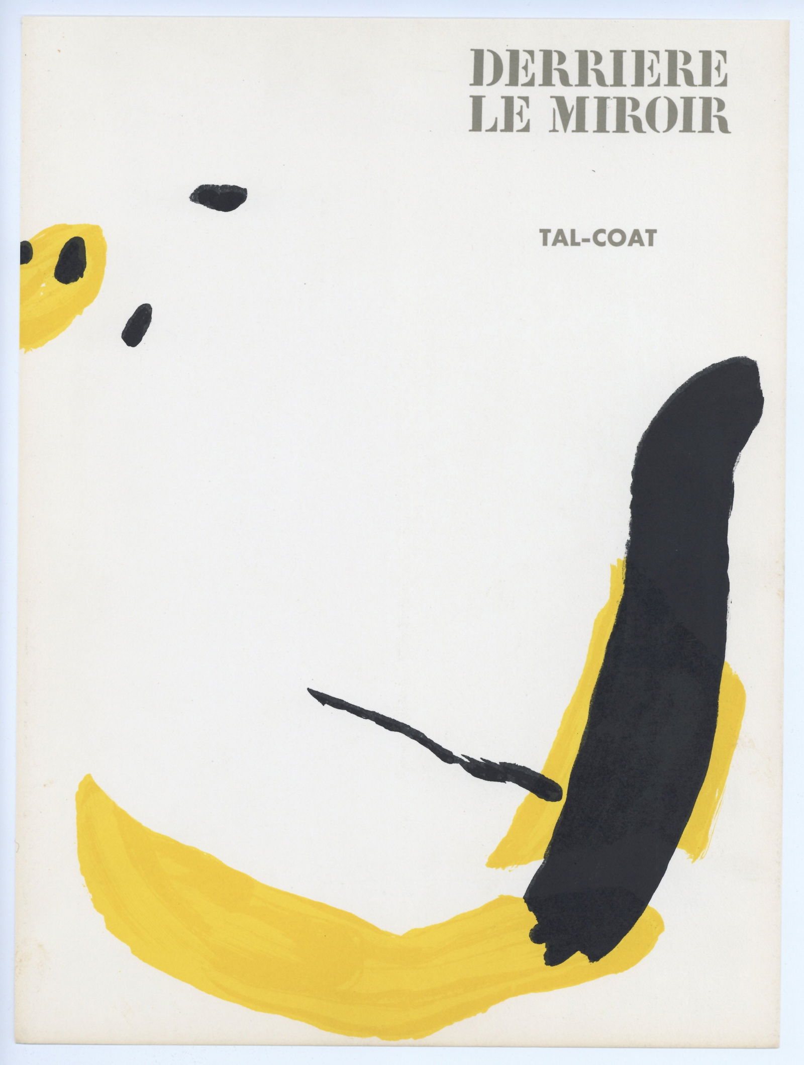 Pierre Tal-Coat original lithograph, 1972: Title: Pierre Tal-Coat original lithograph, 1972 Description: Medium: original lithograph. Printed in Paris in 1972 for the front cover of Derriere le Miroir (issue number 199) and published by