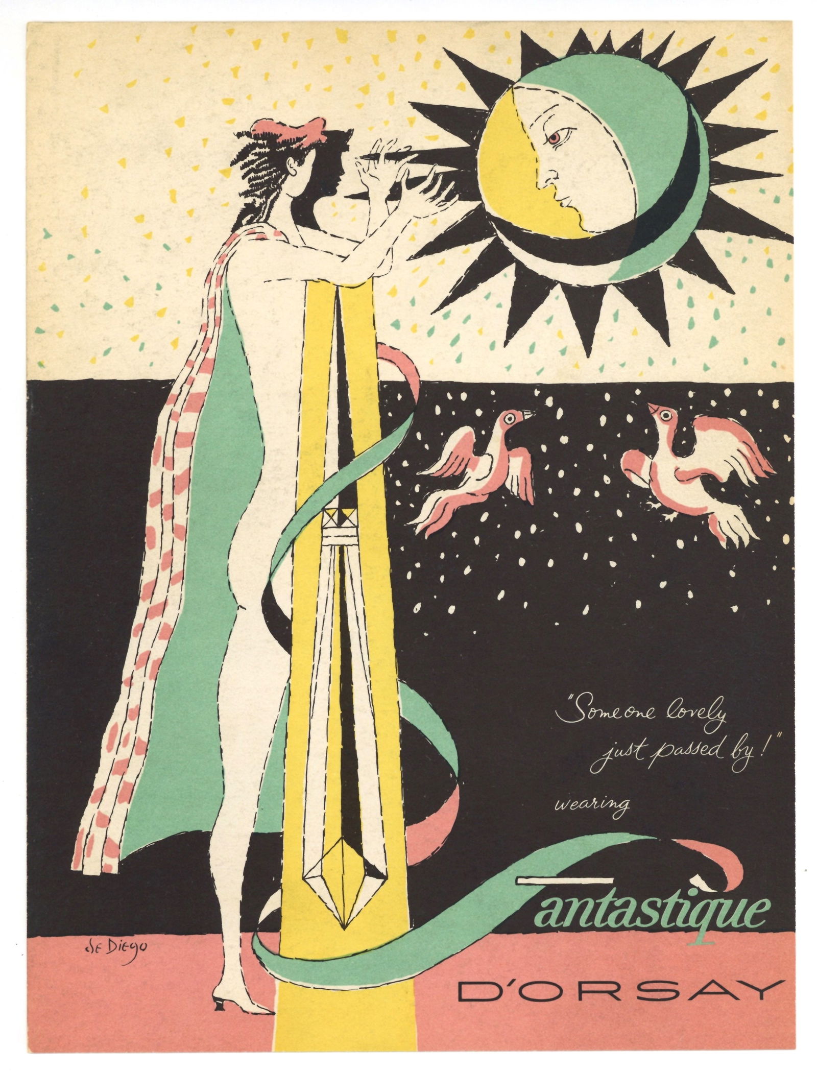 Julio de Diego original lithograph: Title: Julio de Diego original lithograph Description: Medium: original lithograph. This lithograph was printed in 1955 for the "Improvisations" portfolio, and published by the Artists Equity