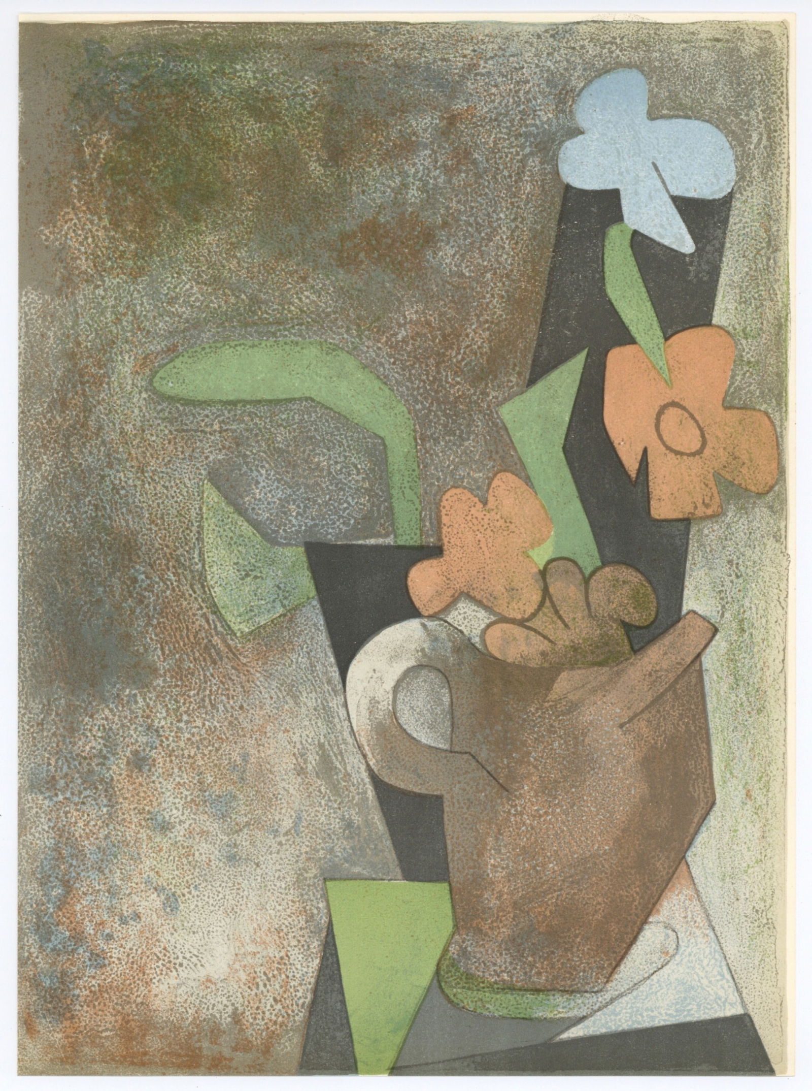 Andre Beaudin original lithograph: Title: Andre Beaudin original lithograph Description: Medium: original lithograph. This Beaudin lithograph was printed in Paris in 1961 by the Mourlot Freres atelier and published by Editions Verve.