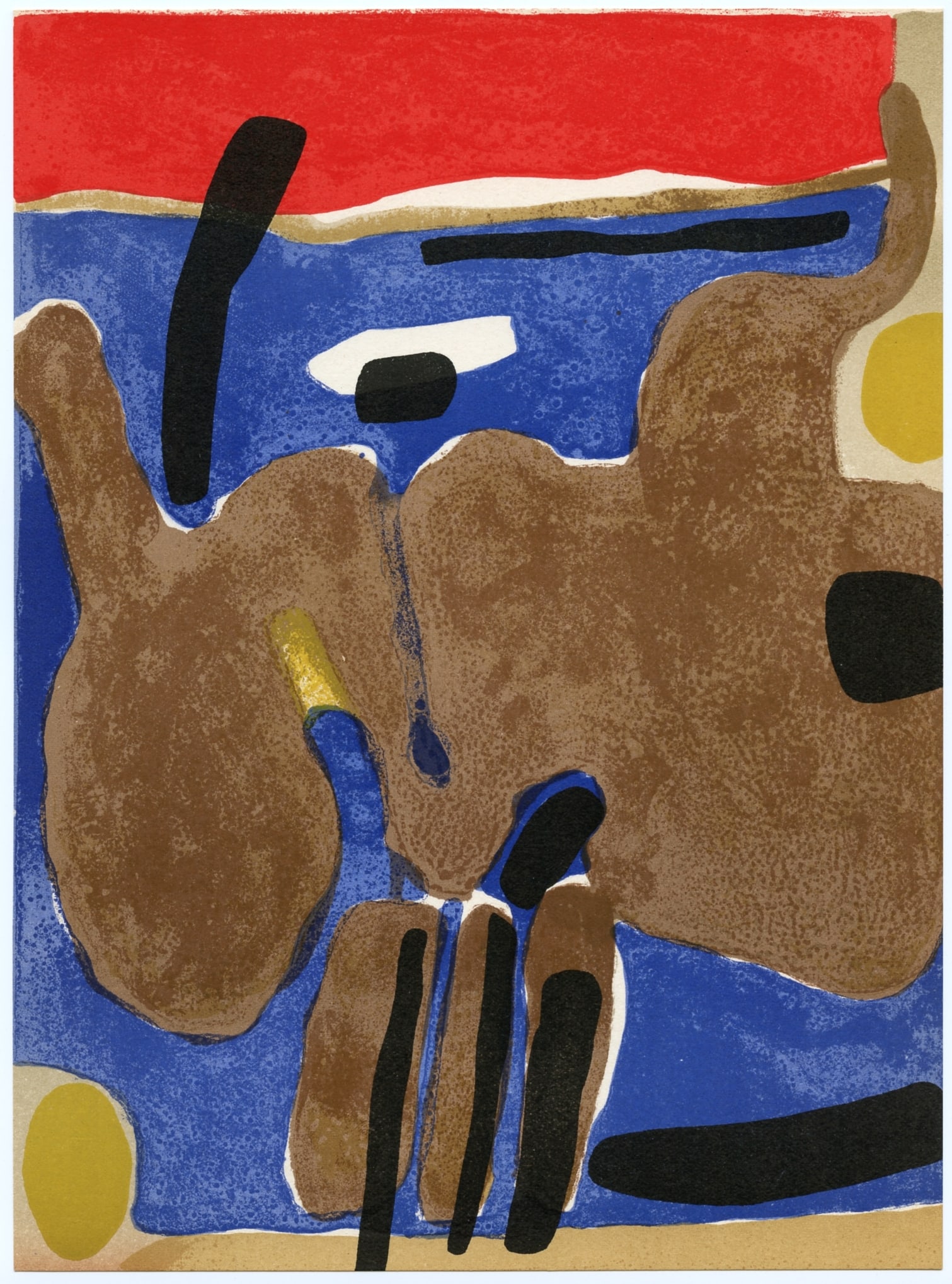 Maurice Esteve original lithograph: Title: Maurice Esteve original lithograph Description: Medium: original lithograph. Printed in Paris in 1964 by Mourlot Freres and issued in an edition of 2000 on Arches wove paper. Sheet size: 10 x 7