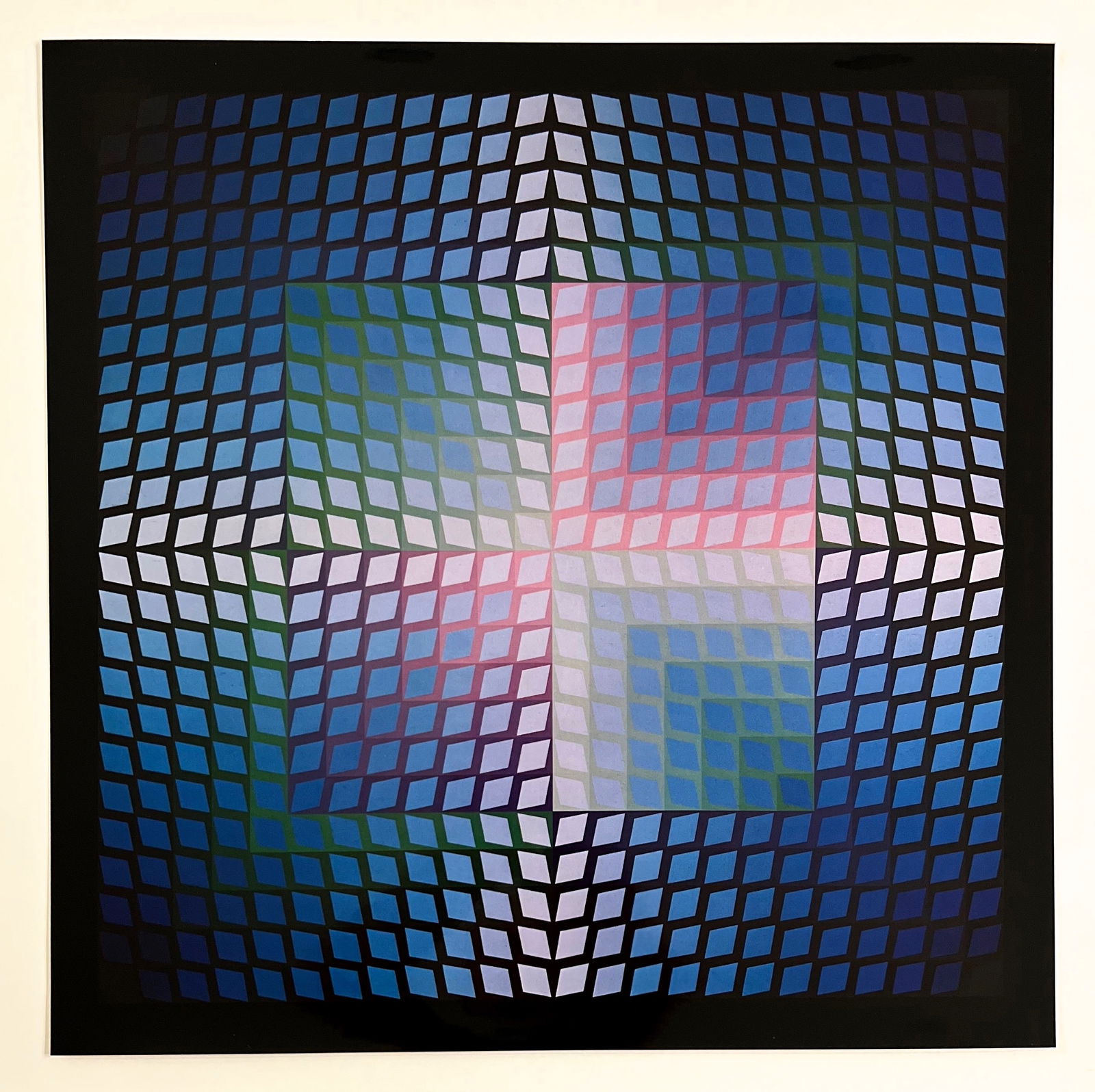 Victor Vasarely lithograph "Quasar Paal 2": Title: Victor Vasarely lithograph "Quasar Paal 2" Description: Medium: offset lithograph (after Vasarely). Printed in 1972 in Neuchatel, Switzerland on thick, high-gloss paper and published by Edition