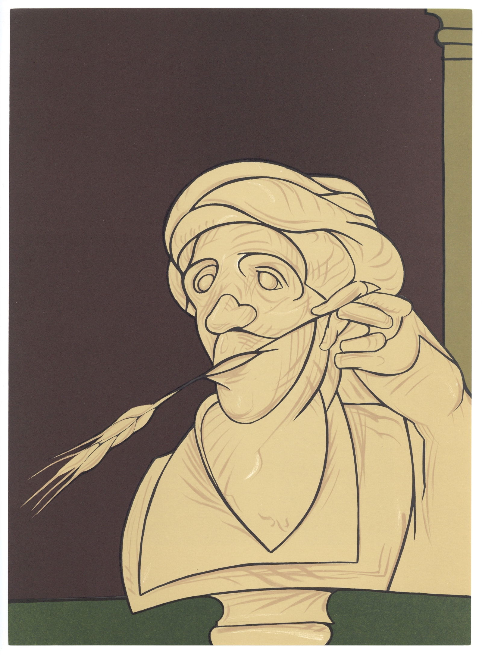 Valerio Adami original lithograph, 1982: Title: Valerio Adami original lithograph, 1982 Description: Medium: original lithograph. Printed in 1982 for the art revue Derriere le Miroir (issue number 250, dedicated in homage to Aime and