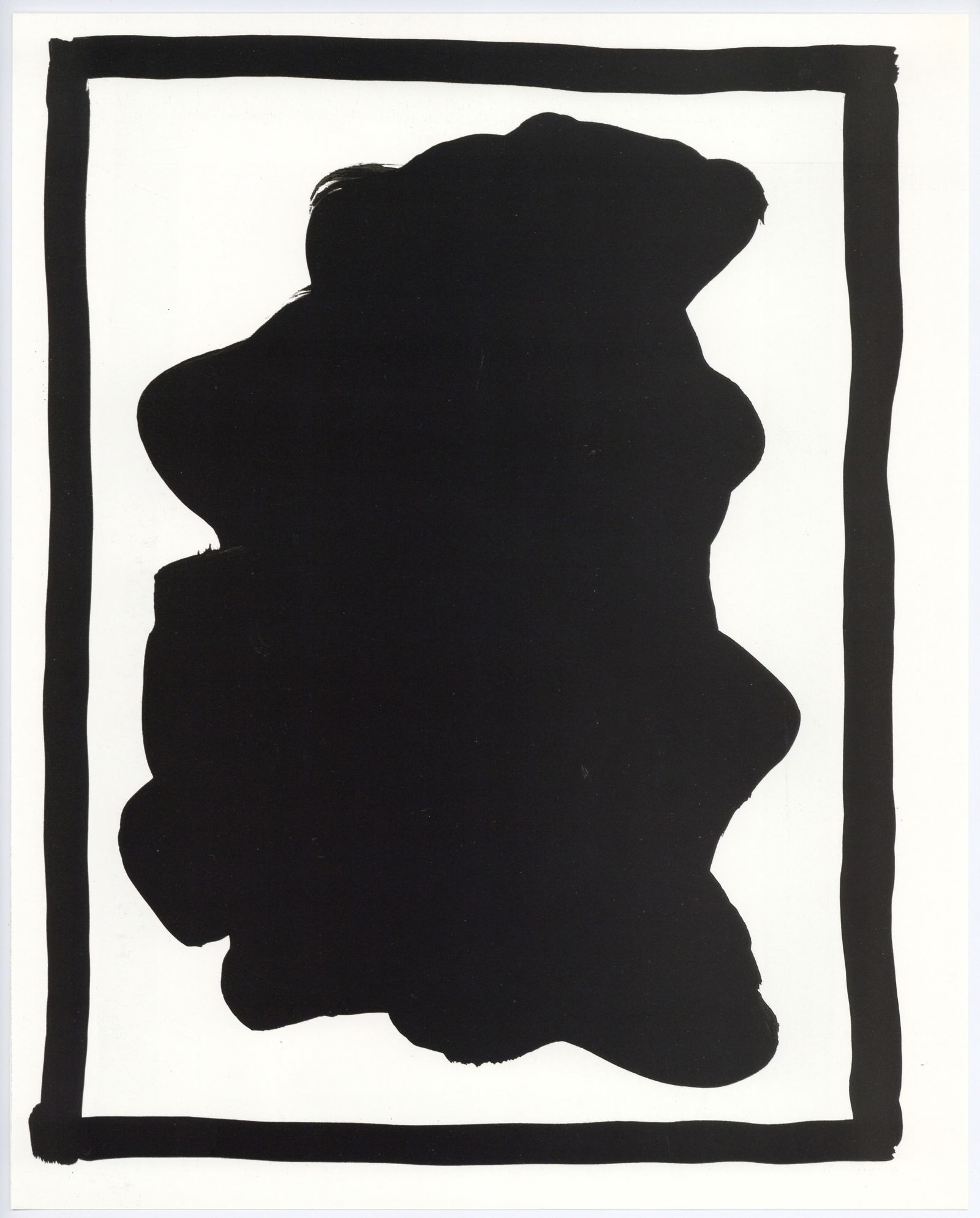 Sol LeWitt lithograph "Black Gouache" edition of 1000: Title: Sol LeWitt lithograph "Black Gouache" edition of 1000 Description: Medium: lithograph (after the gouache), from the Sol LeWitt "Black Gouaches" project. Printed in 1992 by l'Imprimerie Karcher