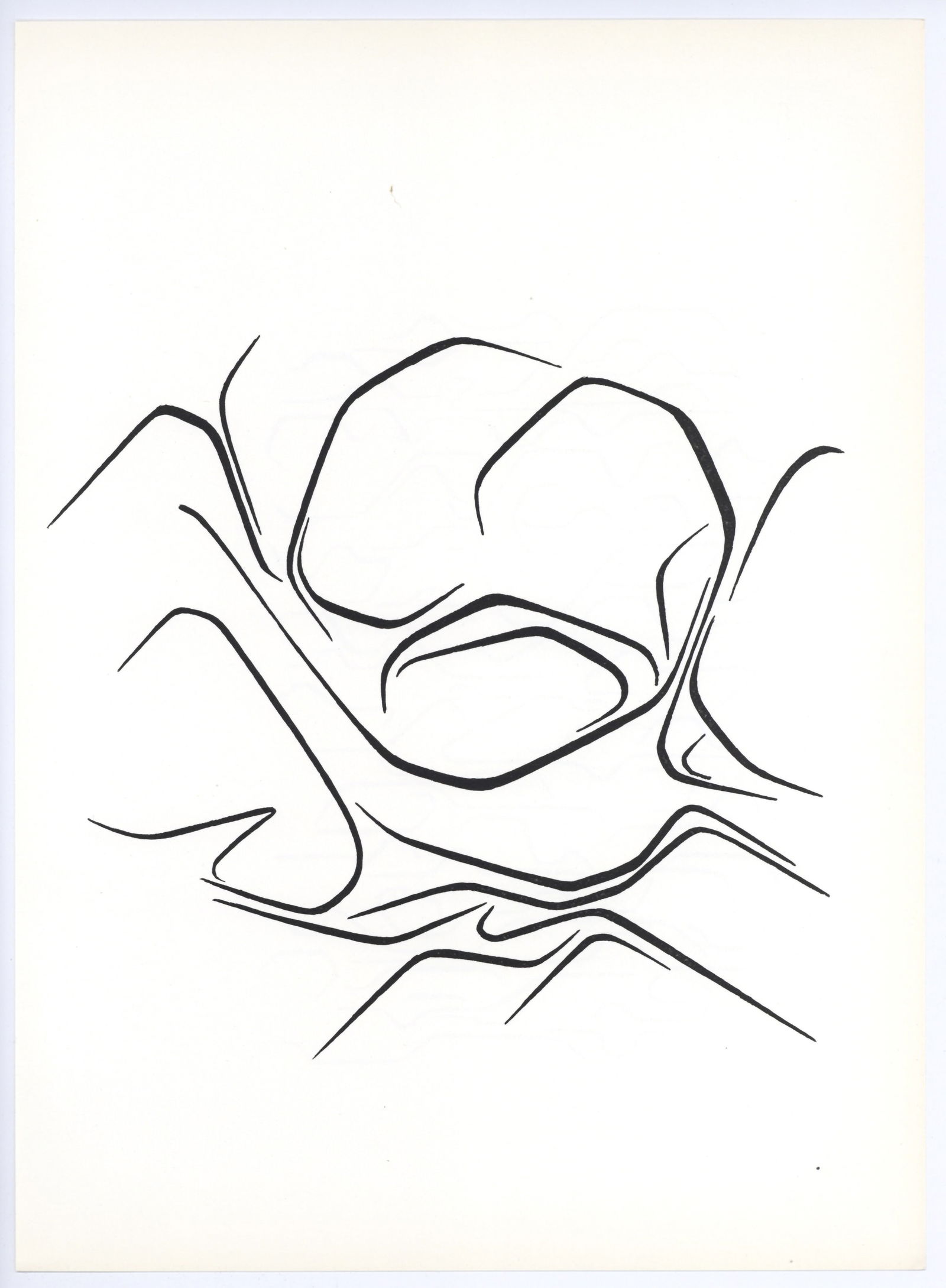 Pablo Palazuelo serigraph, 1963: Title: Pablo Palazuelo serigraph, 1963 Description: Medium: serigraph. Printed in 1963 for the art revue Derrière le Miroir (issue number 137) and published in Paris by Maeght. Sheet size: 15 x