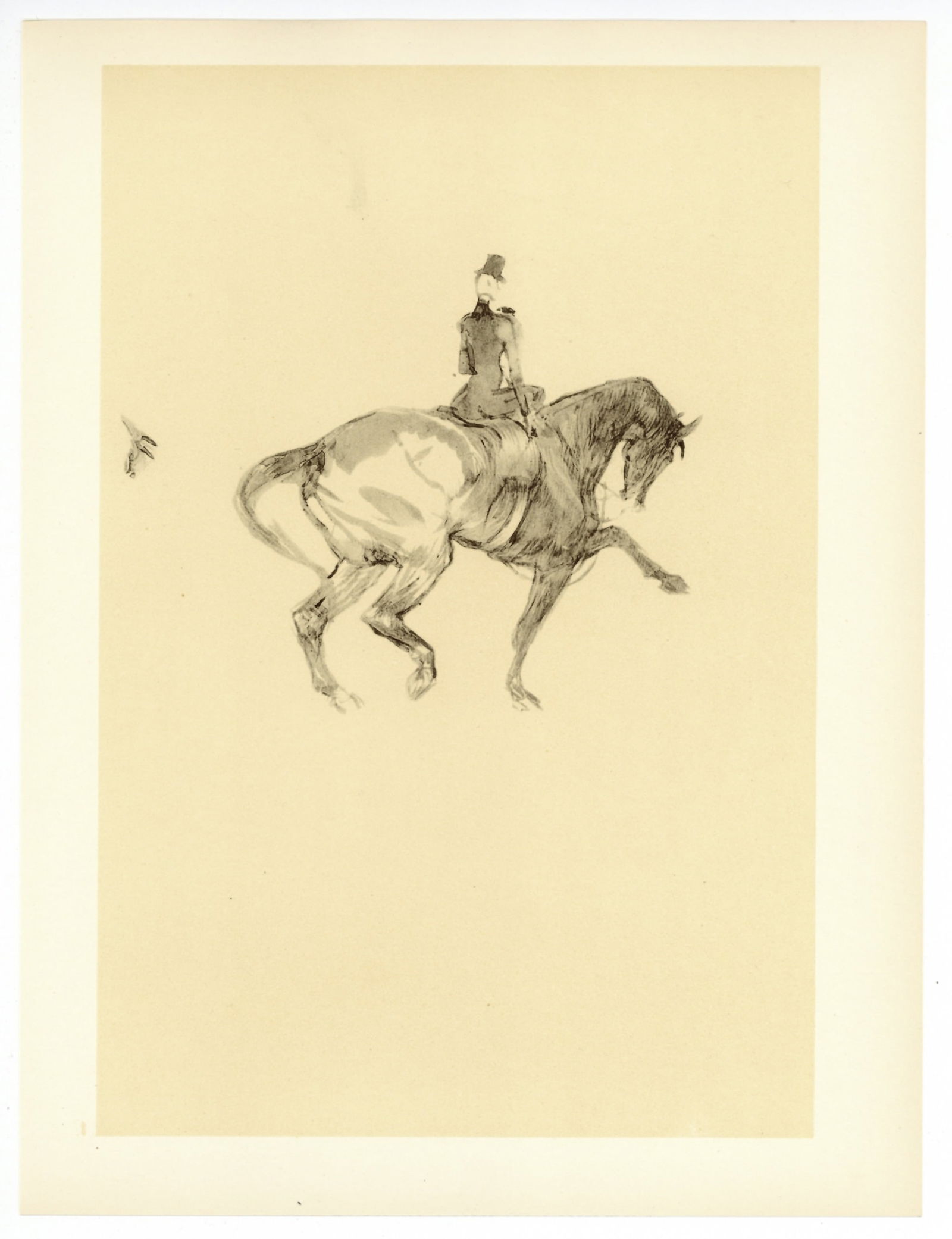 Toulouse-Lautrec lithograph | Circus "Ecuyere de haute ecole": Title: Toulouse-Lautrec lithograph | Circus "Ecuyere de haute ecole" Description: Medium: lithograph (after the pencil drawing). Printed in Paris in 1952 by Mourlot Freres in an edition of 1500. The t