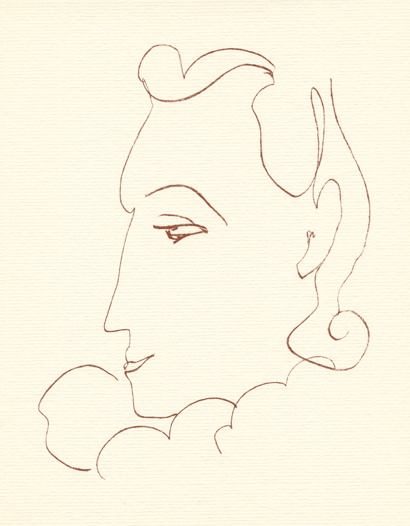 Henri Matisse lithograph | Florilege de Ronsard: Title: Henri Matisse lithograph | Florilege de Ronsard Description: Medium: lithograph (after the the original lithograph). Printed in sanguine ink on cream laid paper from the Papeteries Casteljoux