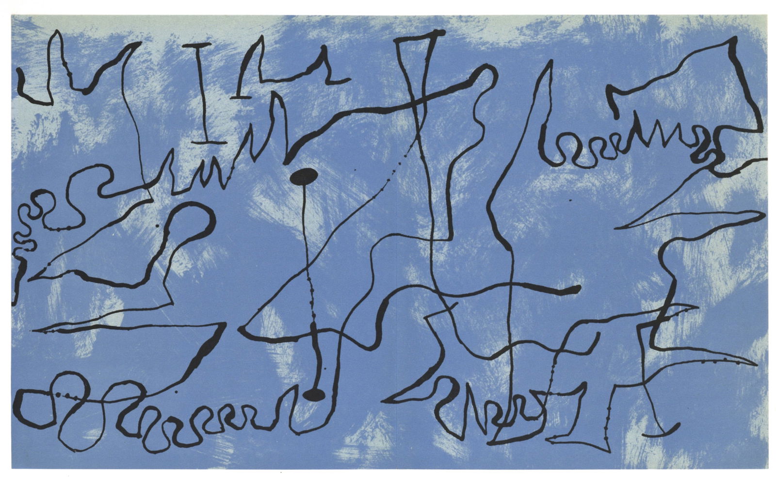 Joan Miro original lithograph "Composition 3" 1956: Title: Joan Miro original lithograph "Composition 3" 1956 Description: Medium: original lithograph. Catalogue reference: M 234. Printed in 1956 at the Mourlot atelier and published in Paris by Maeght