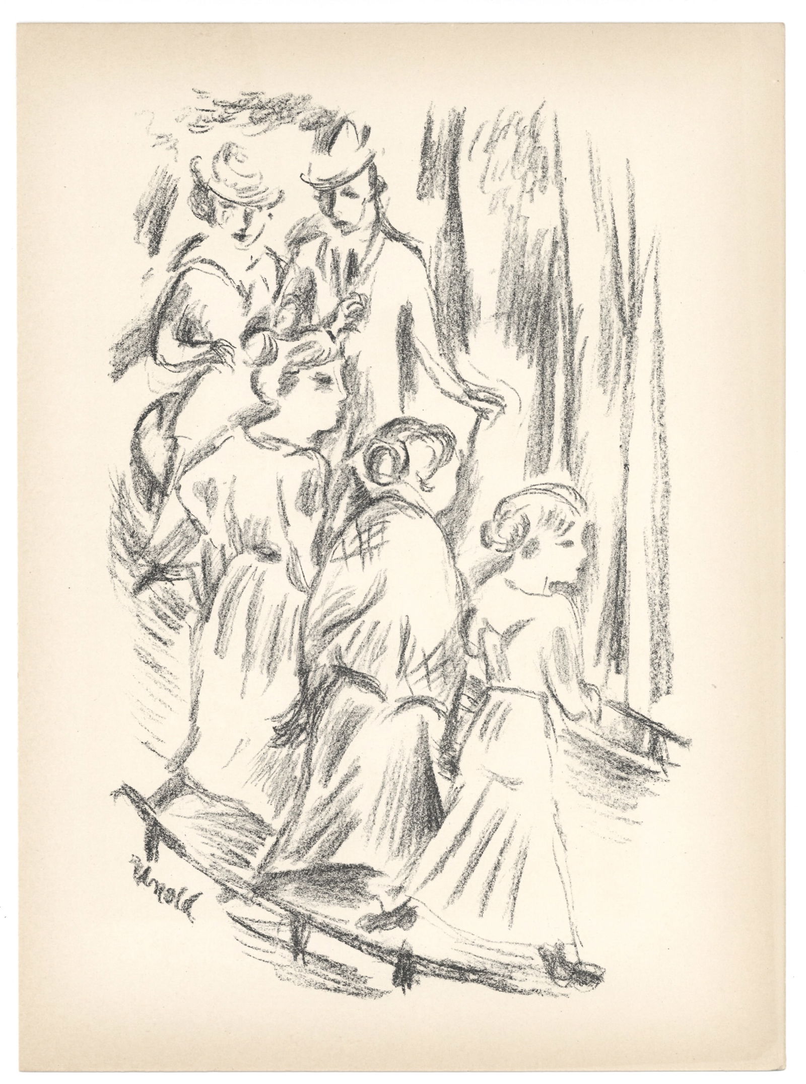 Max Unold original lithograph "The Street": Title: Max Unold original lithograph "The Street" Description: Medium: original lithograph. Printed in 1920 on smooth wove paper for the Deutsche Graphiker der Gegenwart portfolio, and published in