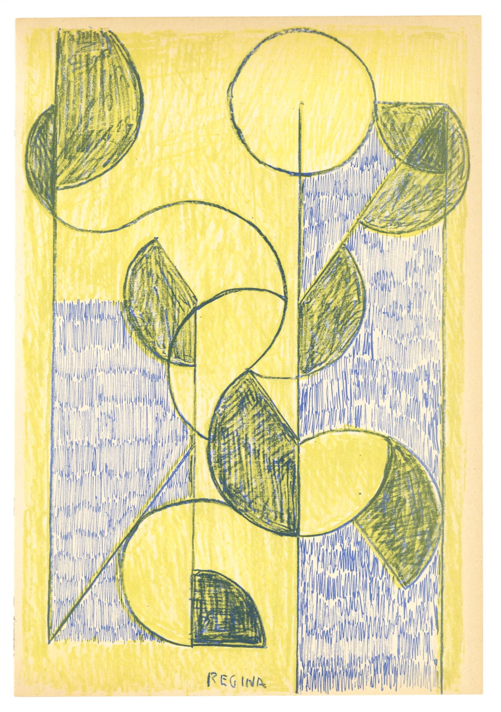 Regina Cassolo Bracchi original lithograph | Arte Concreta, Groupe Espace: Title: Regina Cassolo Bracchi original lithograph | Arte Concreta, Groupe Espace Description: Medium: original lithograph by artist Regina Cassolo Bracchi, better known simply as Regina. Printed in