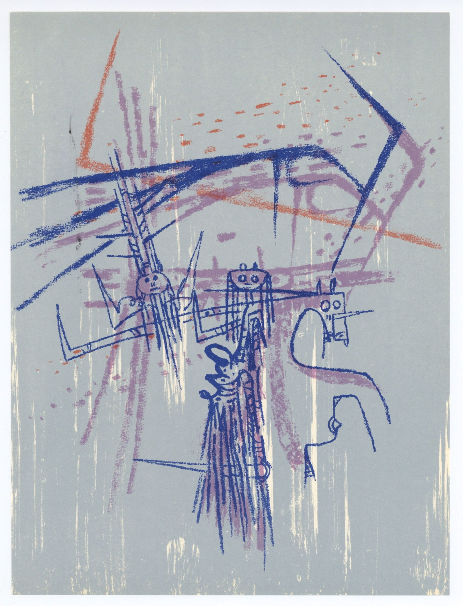 Wifredo Lam original lithograph "Les affinites ambigues" 1963: Title: Wifredo Lam original lithograph "Les affinites ambigues" 1963 Description: Medium: original lithograph. Printed in 1963 for the art revue XXe Siecle and published in Paris by San Lazzaro.