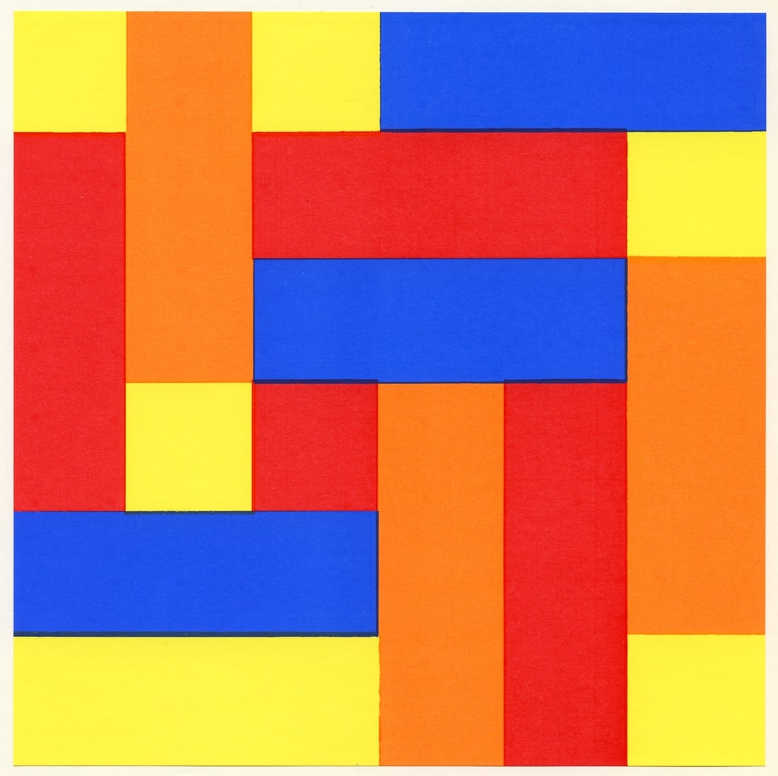 Richard Paul Lohse serigraph "Farbenenergien in vier Richtungen": Title: Richard Paul Lohse serigraph "Farbenenergien in vier Richtungen" Description: Medium: serigraph / silkscreen. Printed in 1964 on thin wove paper by Imprimerie Mazarine and published in Paris