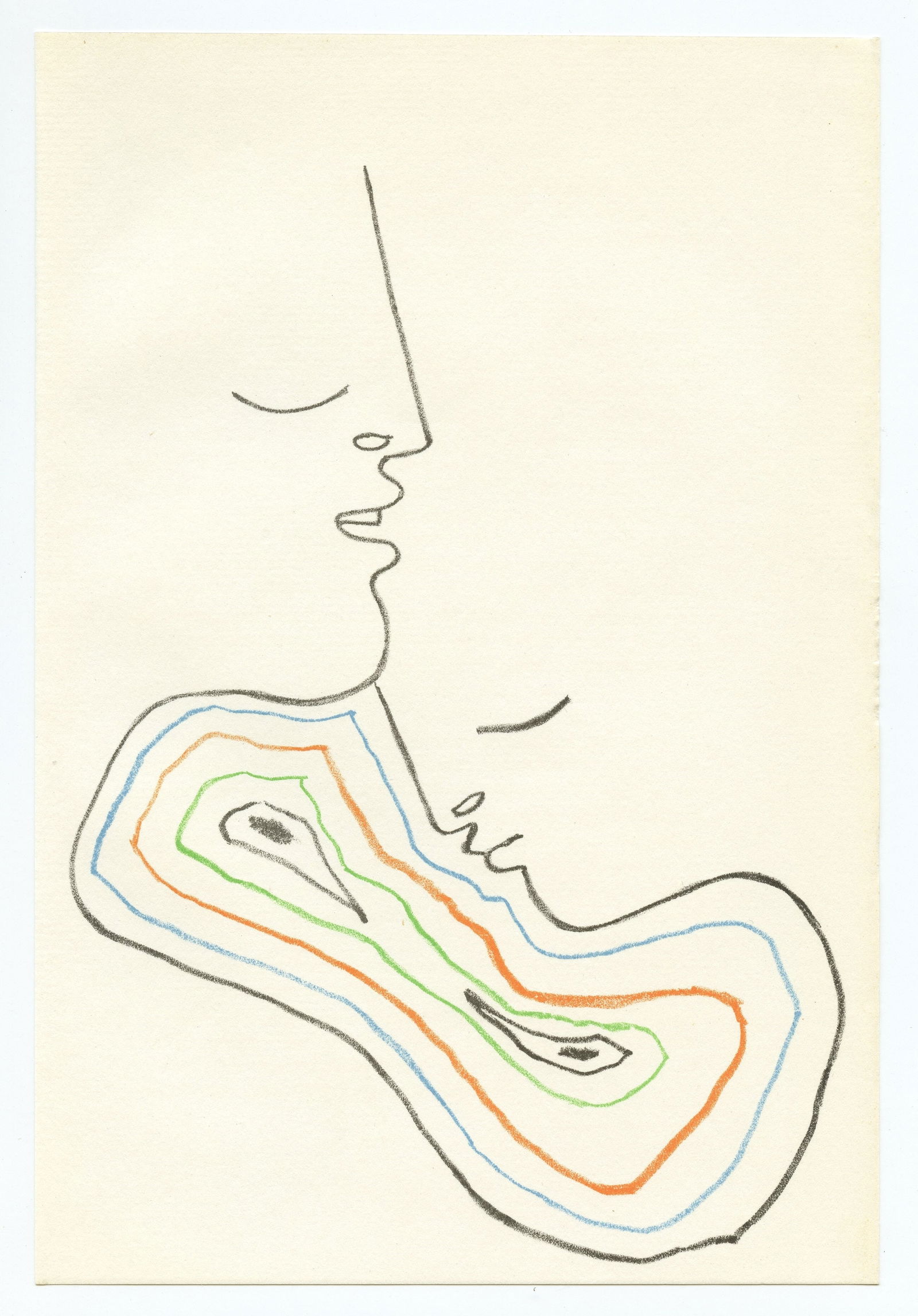 Jean Cocteau original lithograph | Les Parents Terribles: Title: Jean Cocteau original lithograph | Les Parents Terribles Description: Medium: original lithograph. Printed in Paris in 1957 at the Mourlot Freres atelier. Size: 8 3/4 x 6 inches (225 x 150 mm).