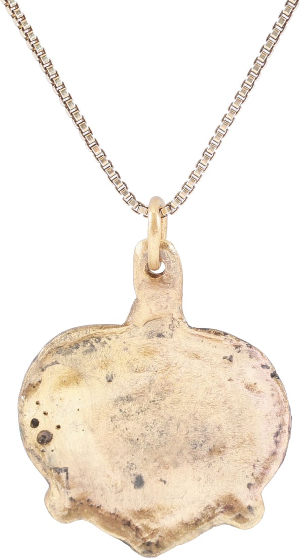RARE ANCIENT VIKING HEART PENDANT NECKLACE, C.850-1050 AD - 2