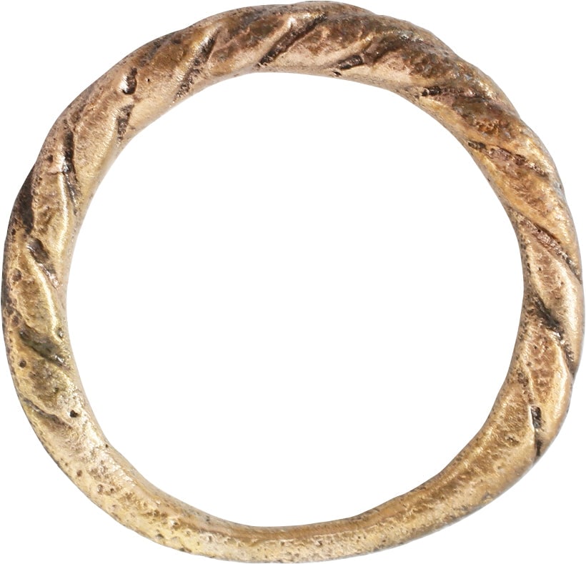 VIKING ROPED OR TWIST WEDDING RING, SIZE 6 1/4 - 2