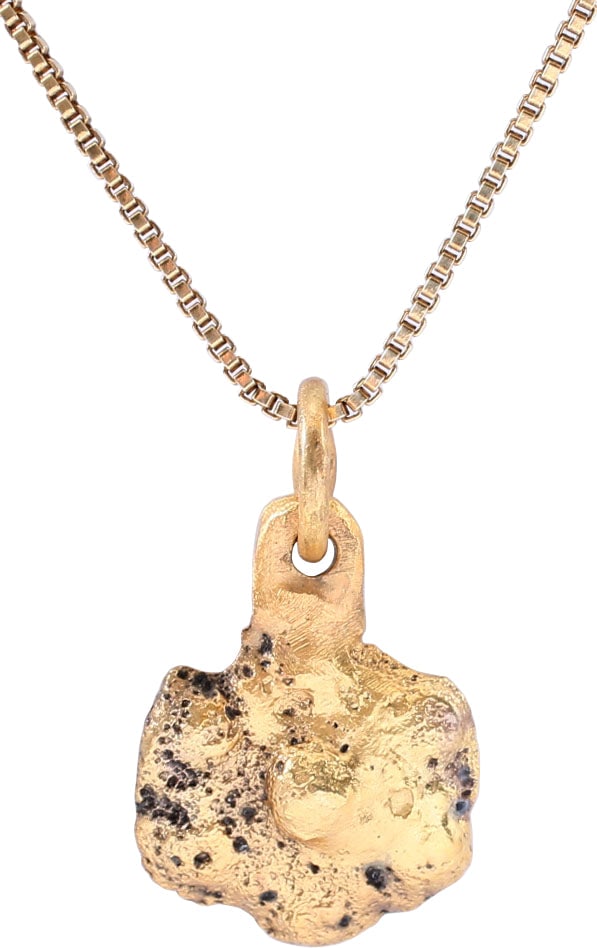 ROMAN WHEEL OF FORTUNE AMULET NECKLACE, 3RD-5TH CENTURY AD (1 of 4)