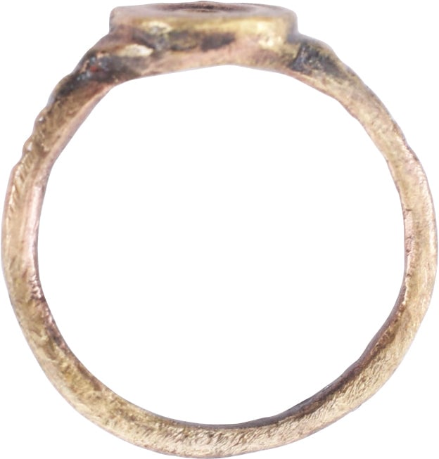 ROMAN EVIL EYE AMULETIC RING 100-350 AD, SIZE 1 3/4 - 2