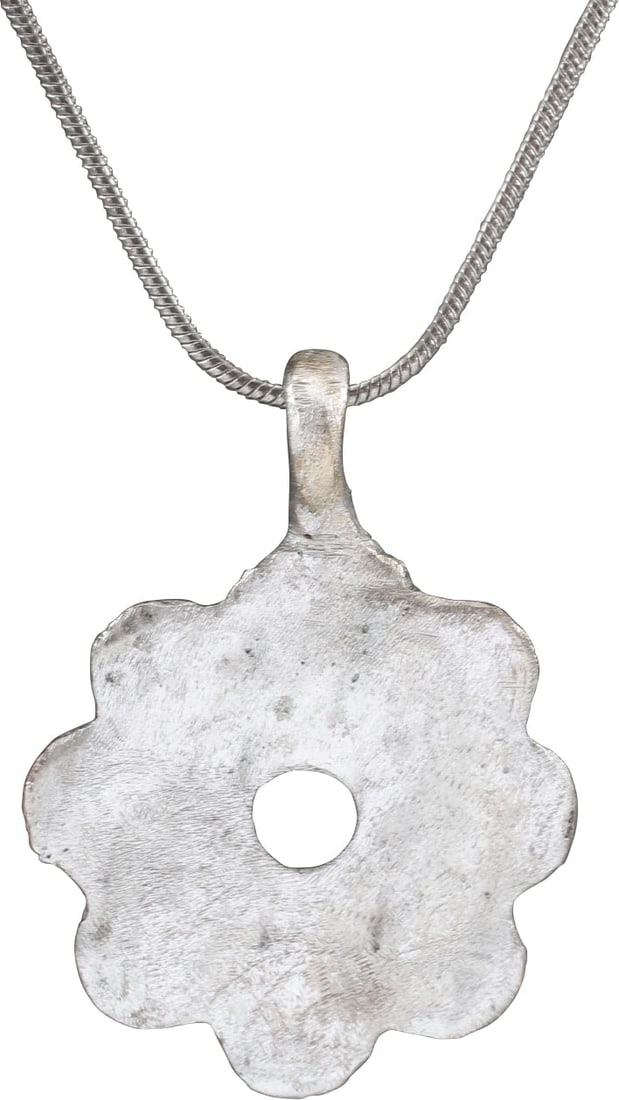 ROMAN WHEEL OF FORTUNE AMULET NECKLACE, 5TH-7TH CENTURY AD. - 2