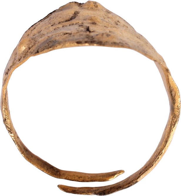 RARE VIKING SHIELD RING C. 10TH-11TH CENTURY, SIZE 9-9 ½ - 2