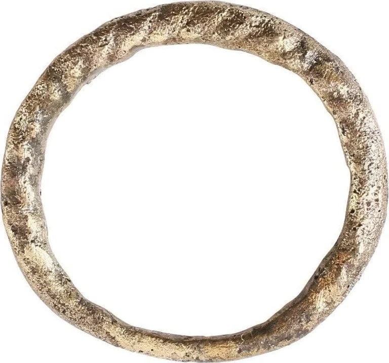 GOOD VIKING TWISTED RING, 9th C.AD, SIZE 7 3/4 - 2