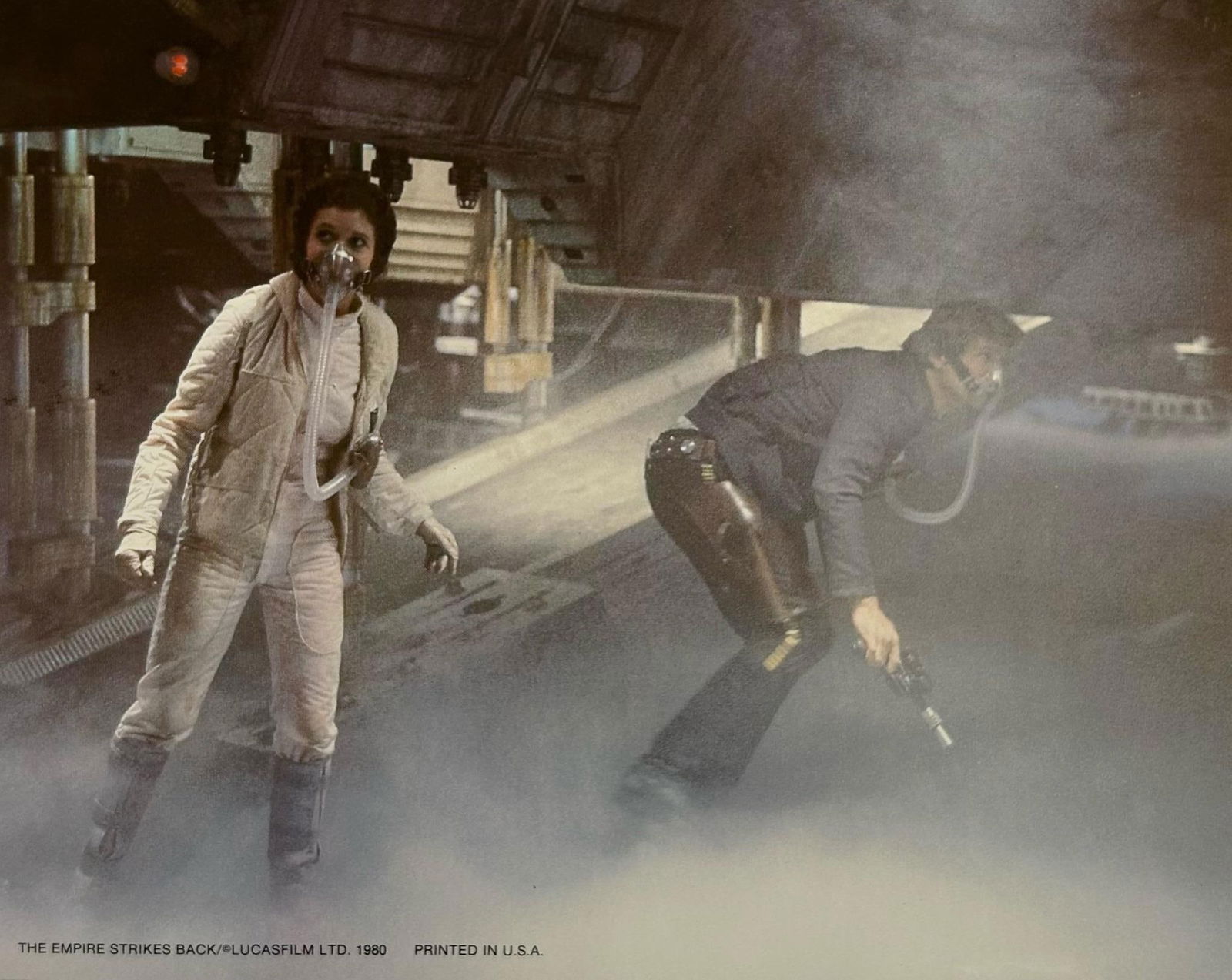 Star Wars: The Empire Strikes Back 1980 Vintage Lobby Card #11: 1980: Title: Star Wars: The Empire Strikes Back 1980 Vintage Lobby Card #11: 1980 Description: Star Wars: The Empire Strikes Back 1980 Vintage Lobby Card #11 Original Star Wars lobby card of Leia and Han So