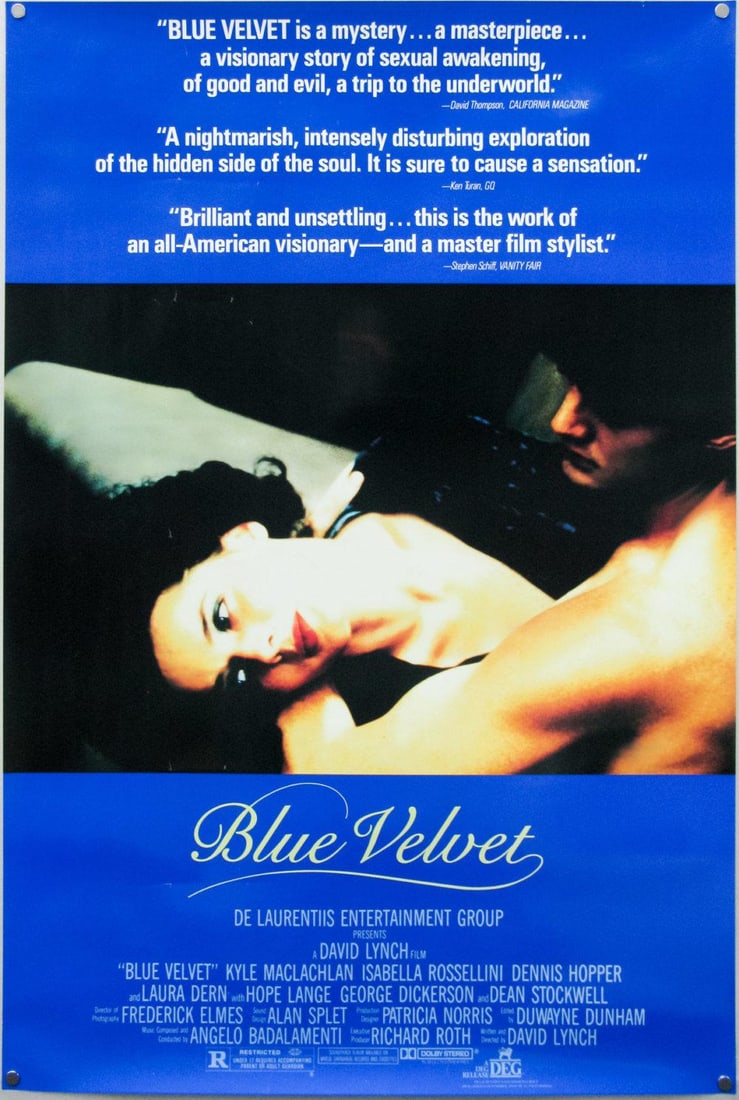 Blue Velvet Original Vintage Movie Poster One Sheet 1986: 1986 - 2